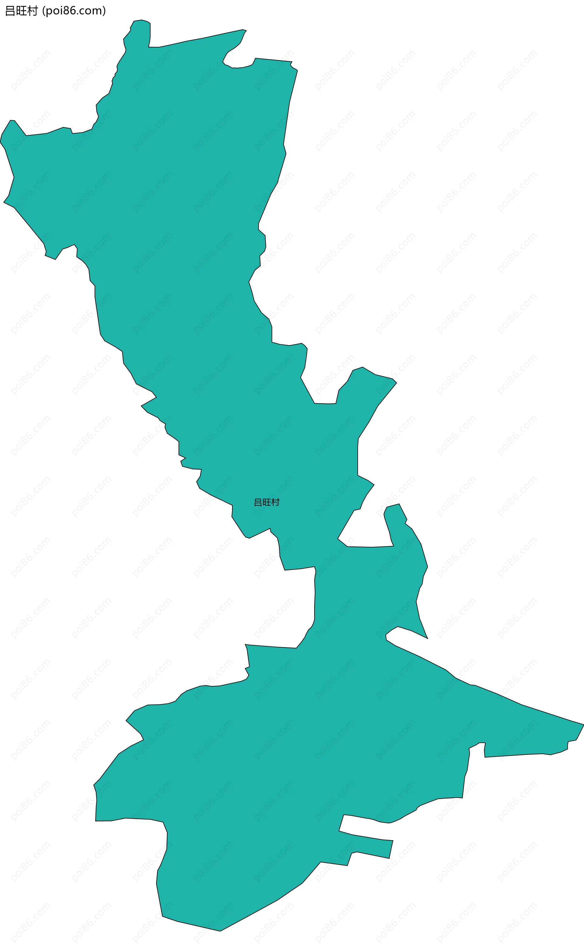 吕旺村边界地图