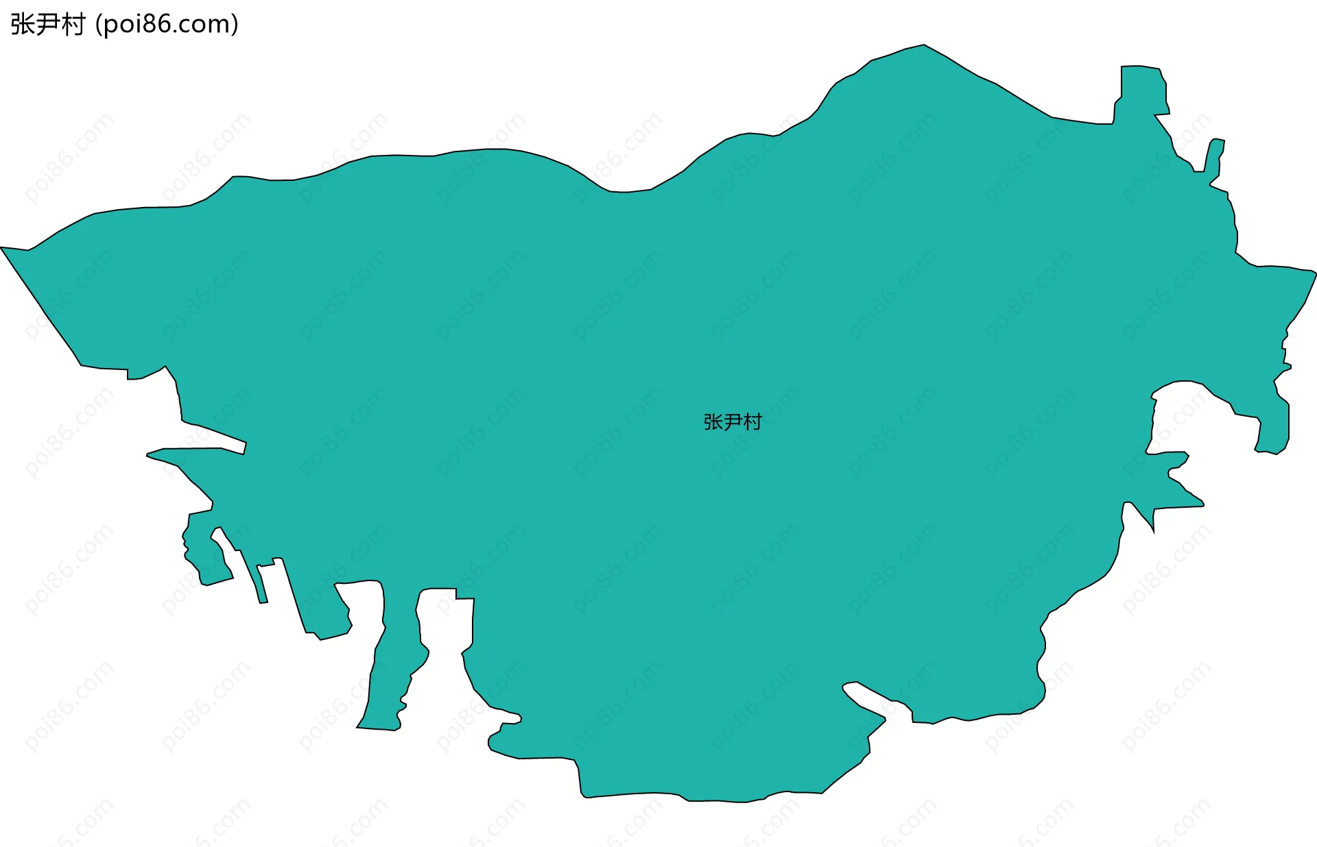 张尹村边界地图