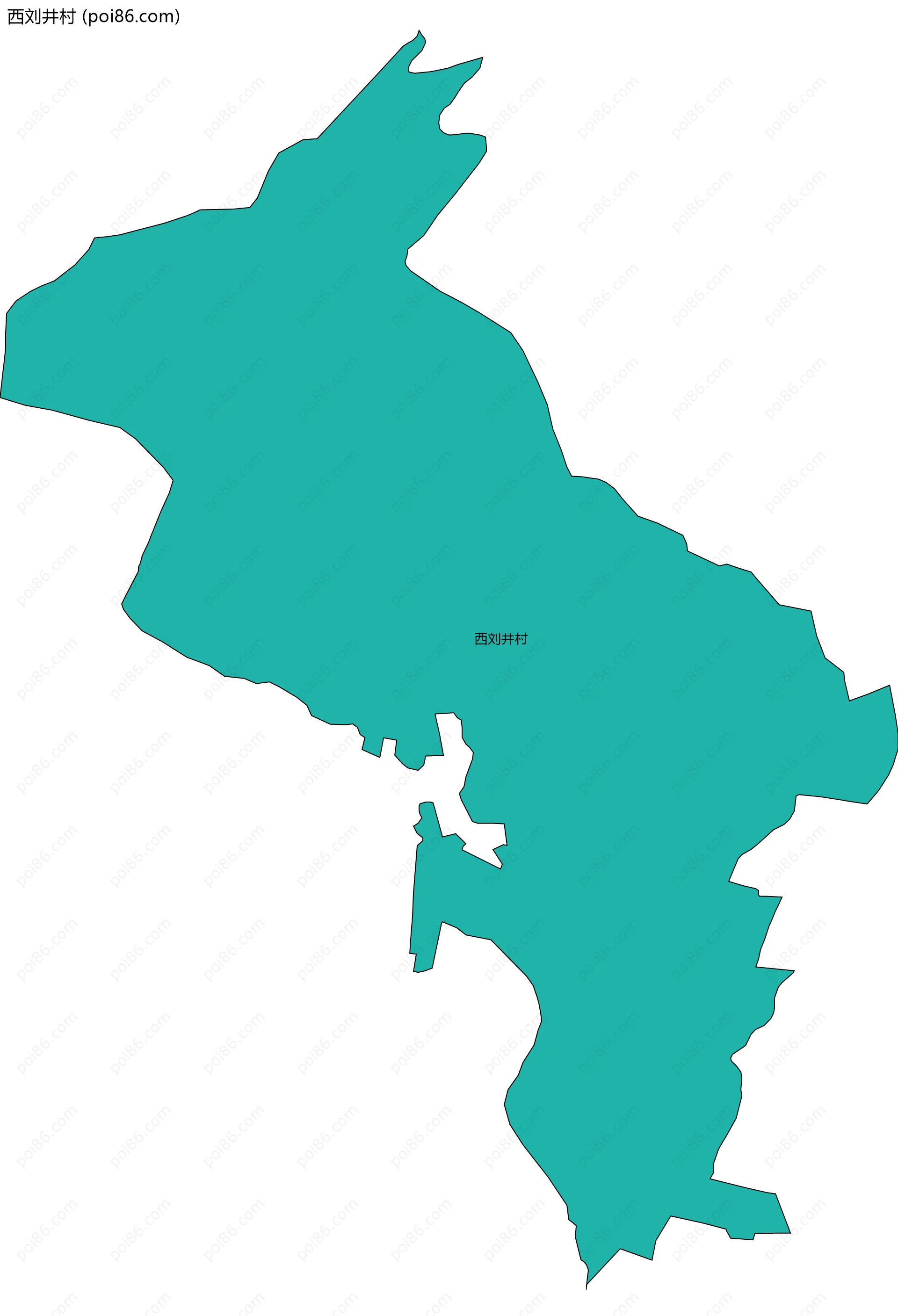 西刘井村边界地图