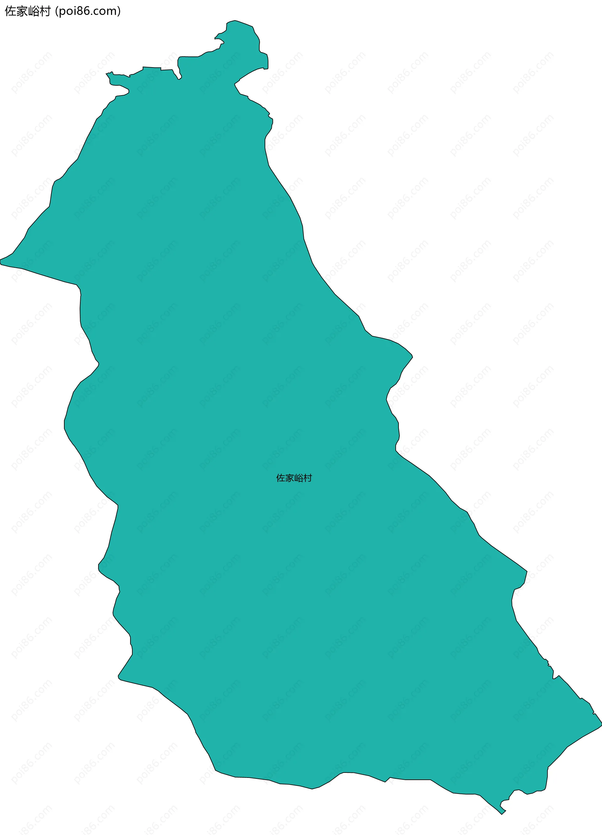 佐家峪村边界地图