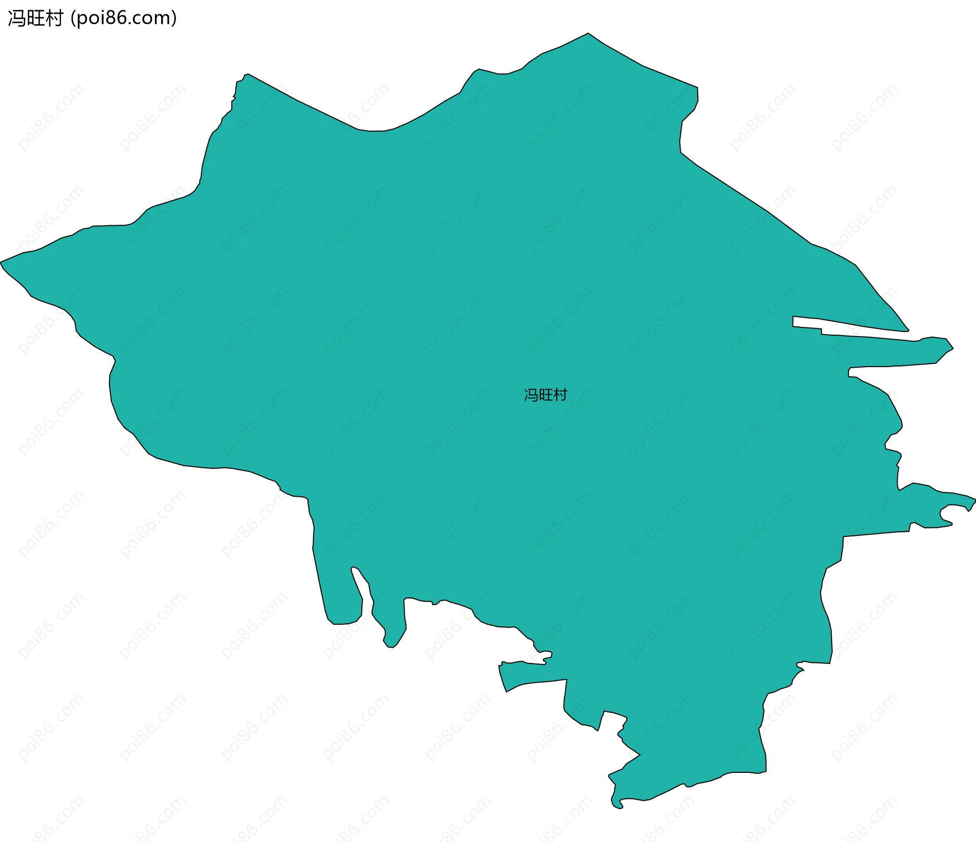 冯旺村边界地图