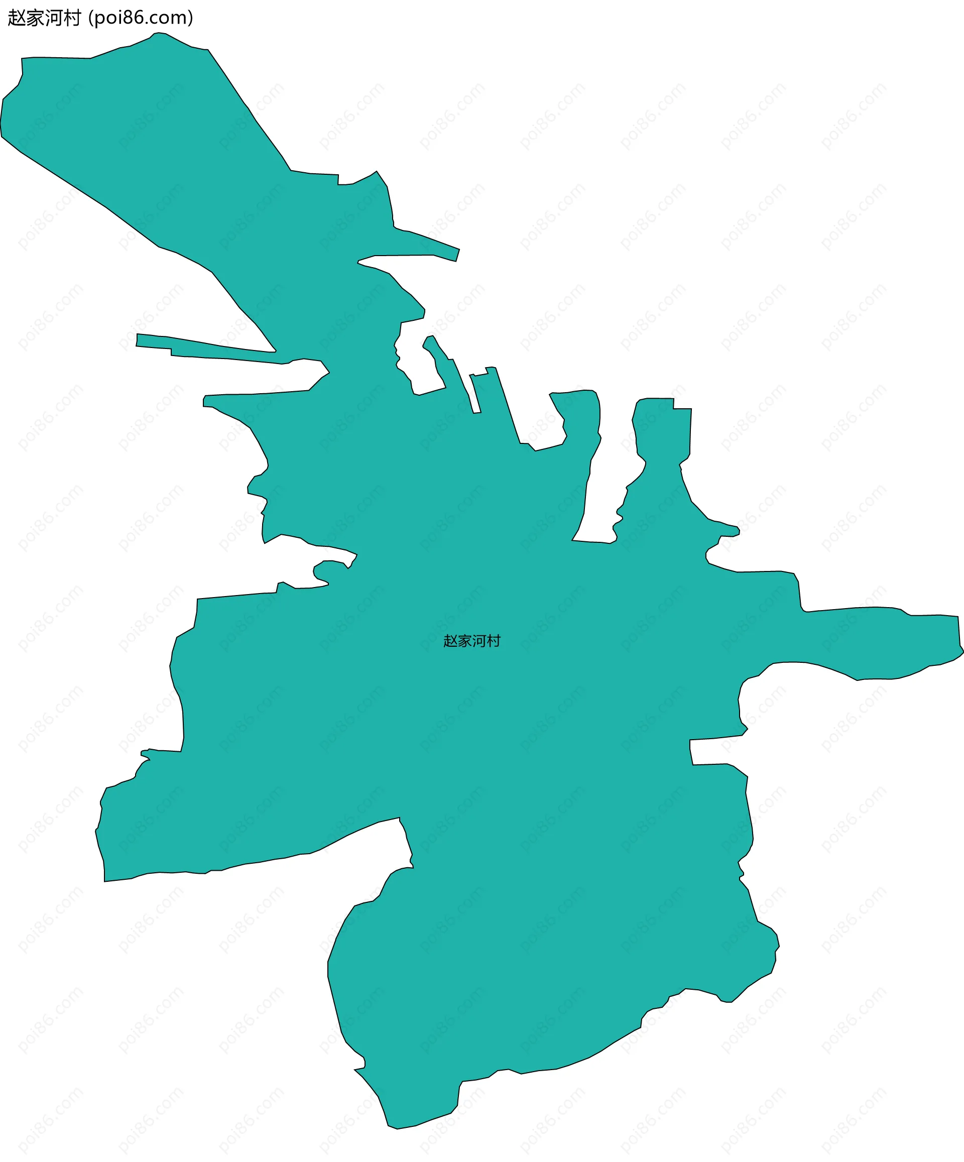 赵家河村边界地图