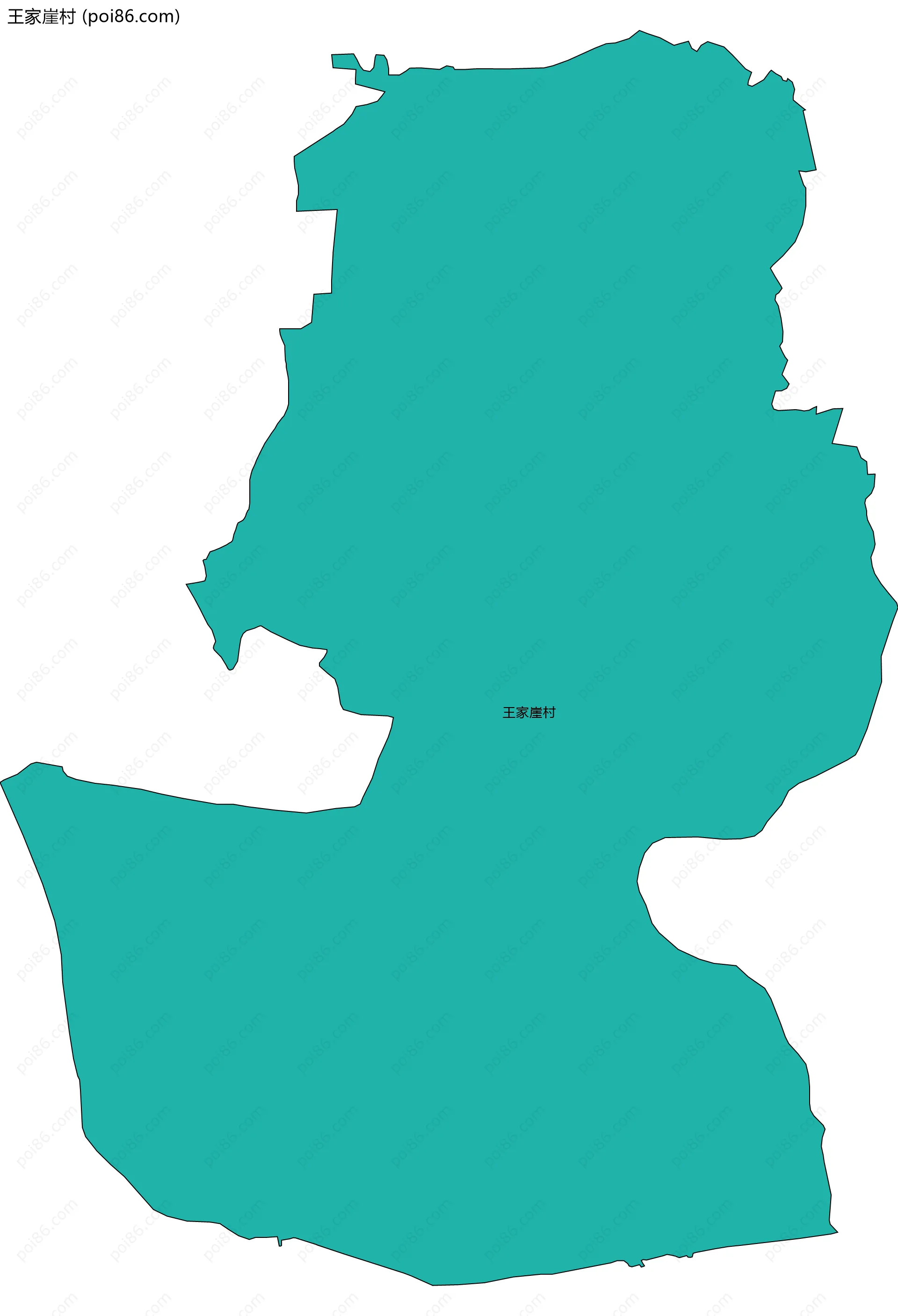 王家崖村边界地图