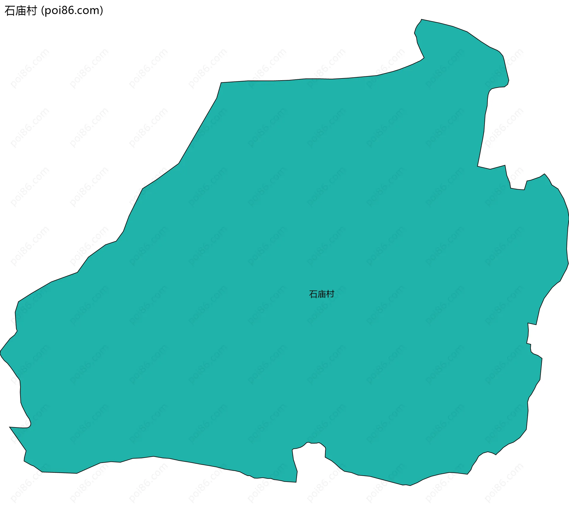 石庙村边界地图