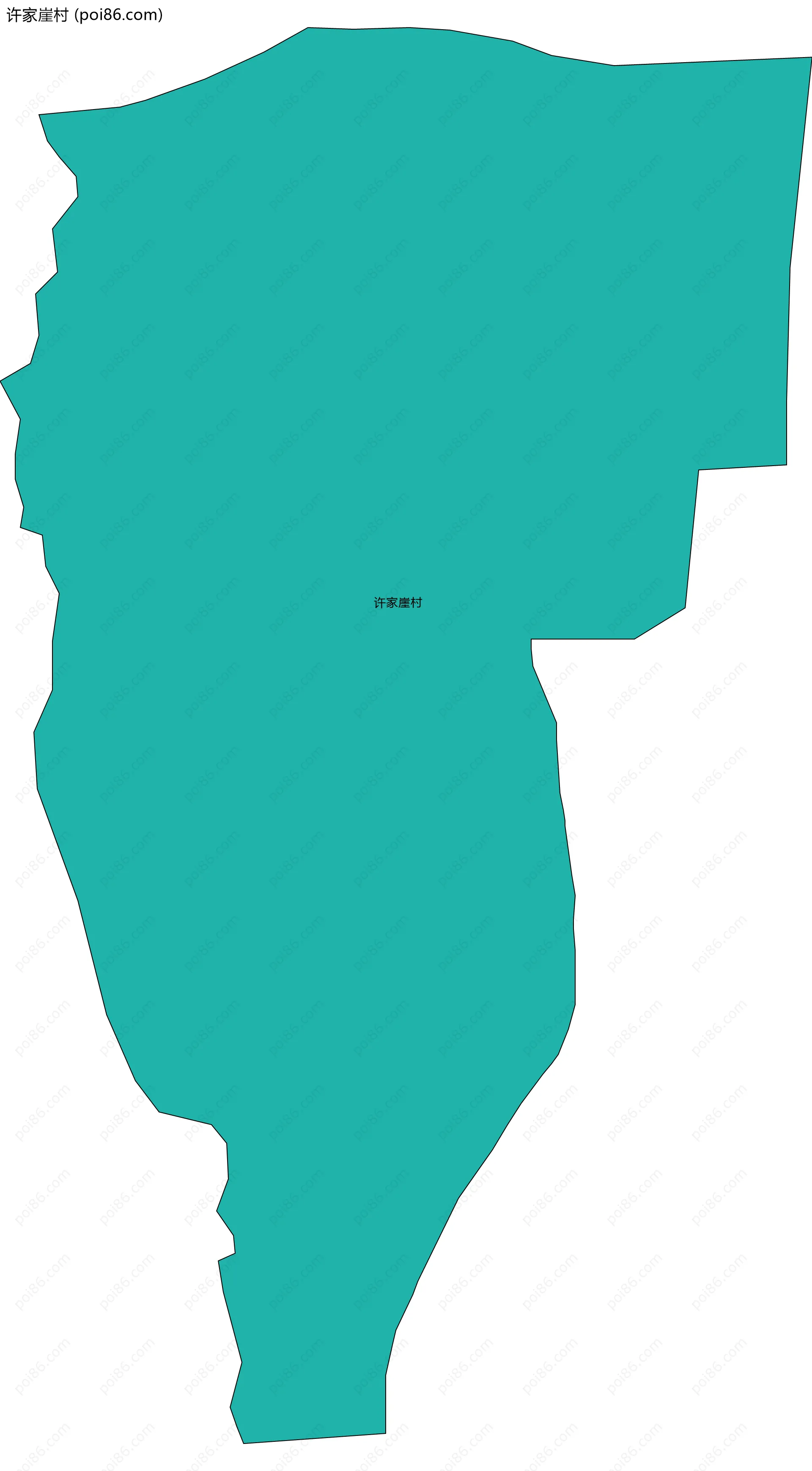 许家崖村边界地图