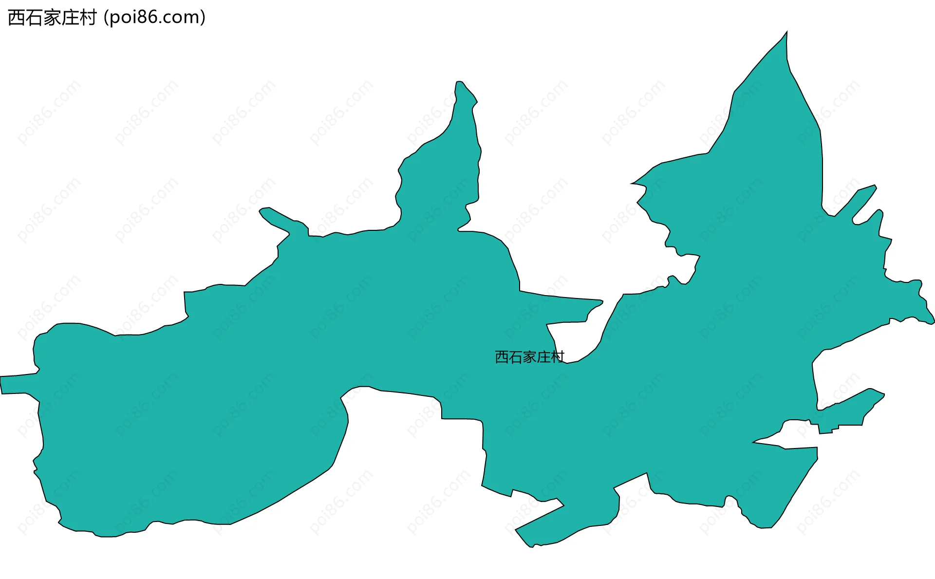 西石家庄村边界地图
