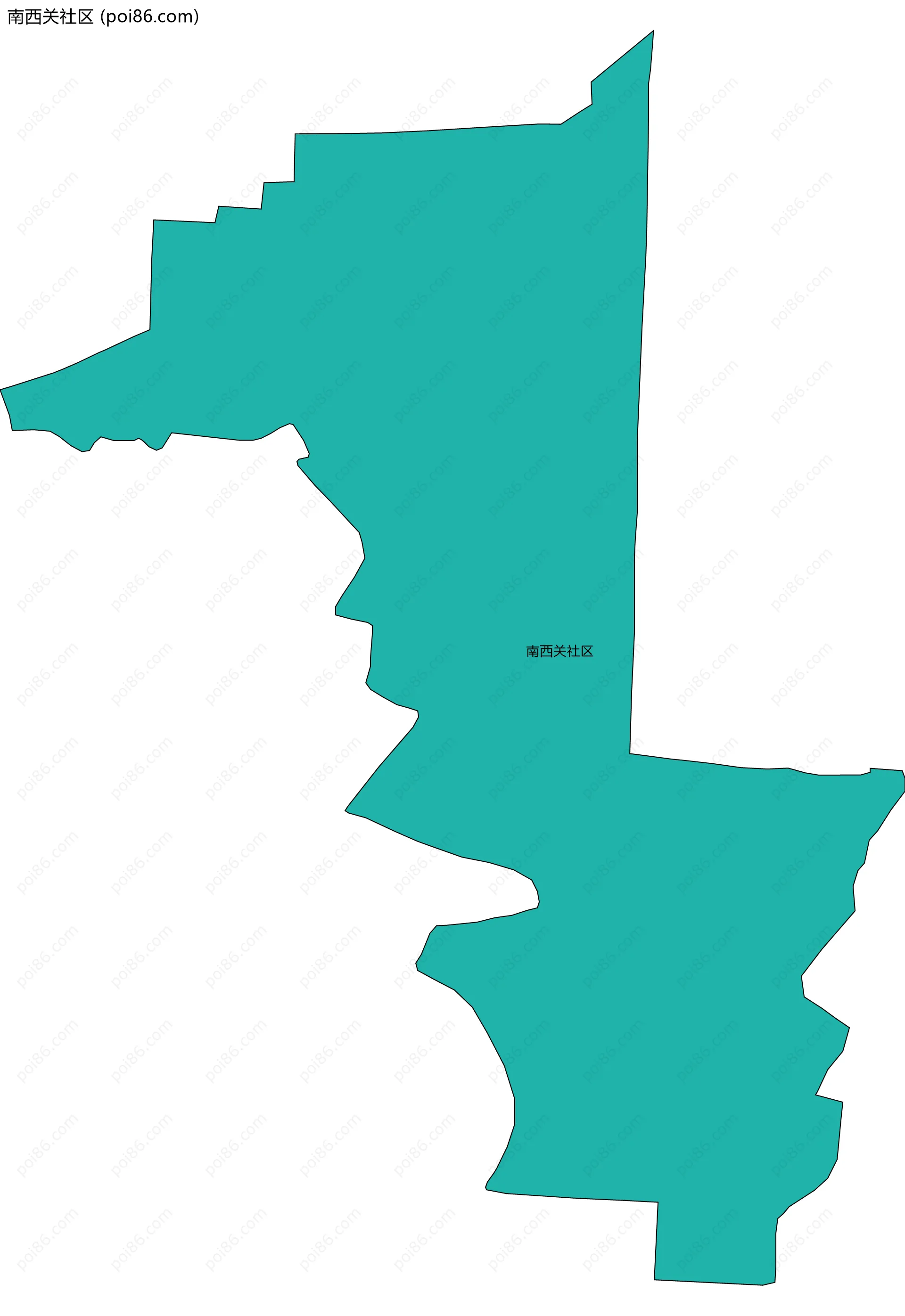 南西关社区边界地图