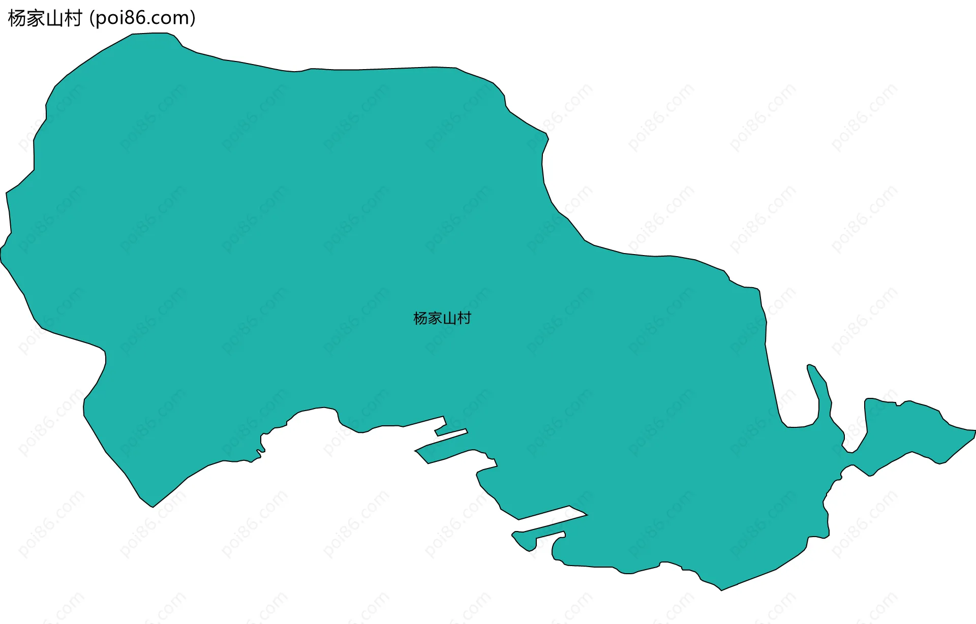 杨家山村边界地图