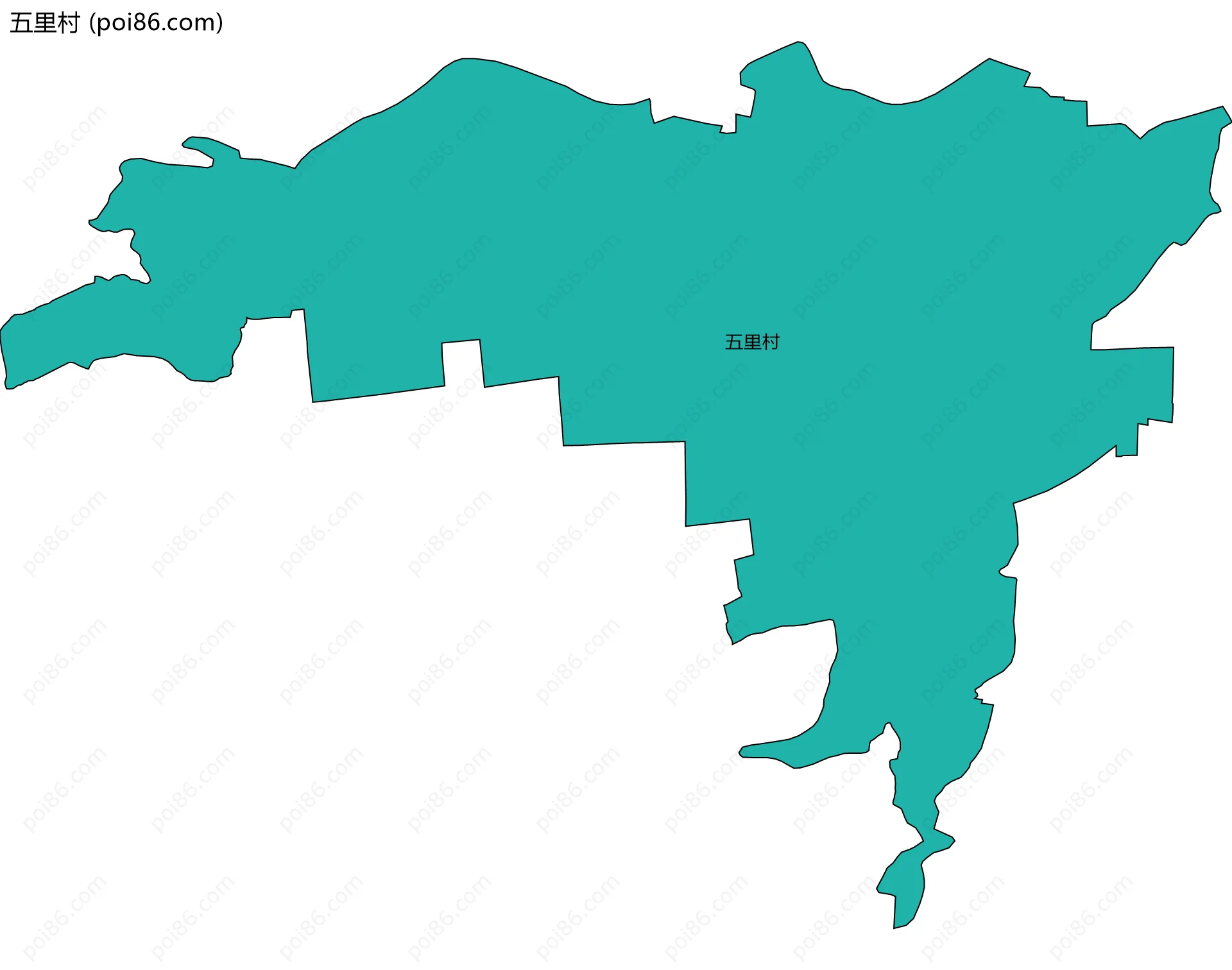 五里村边界地图