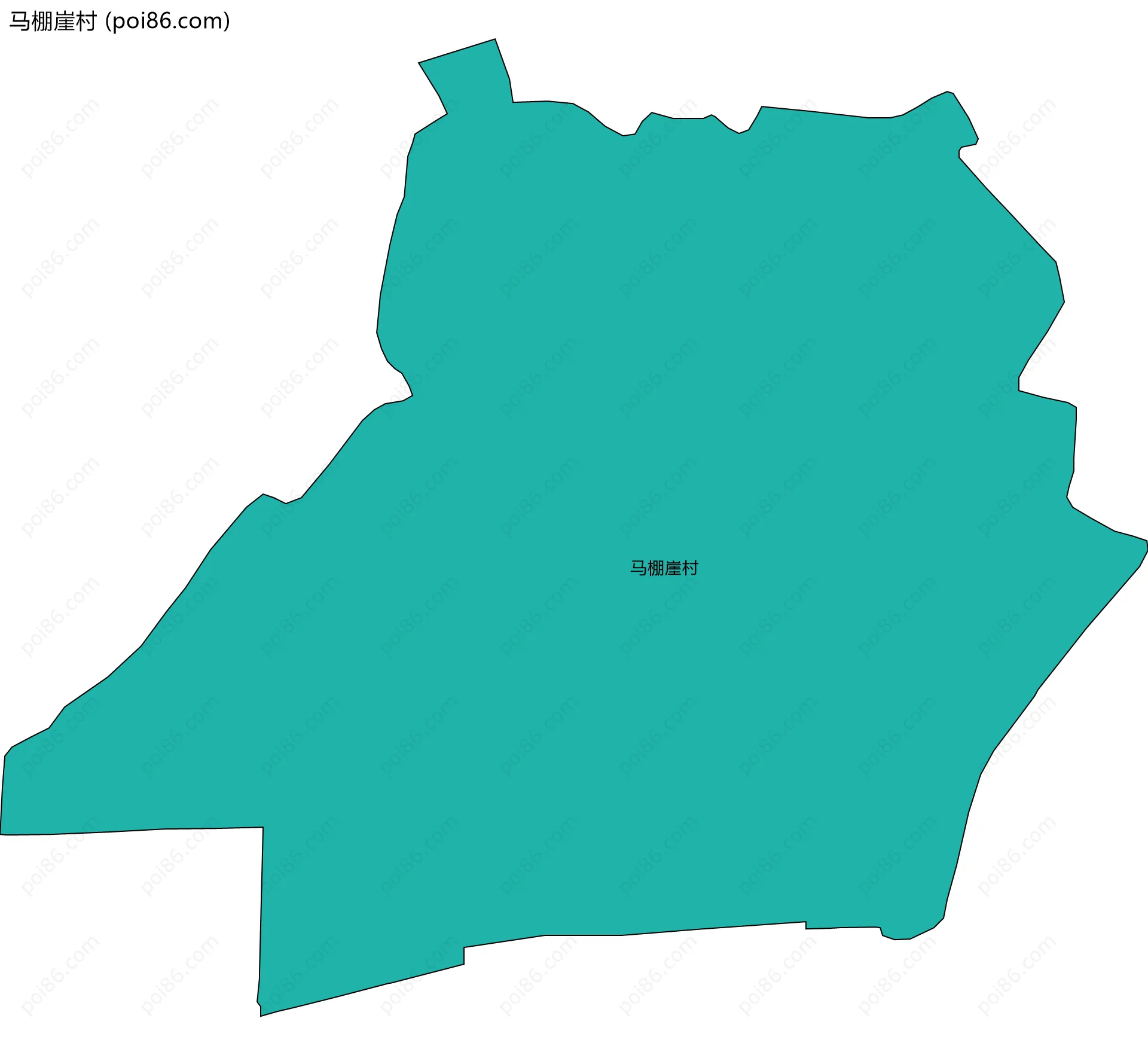 马棚崖村边界地图