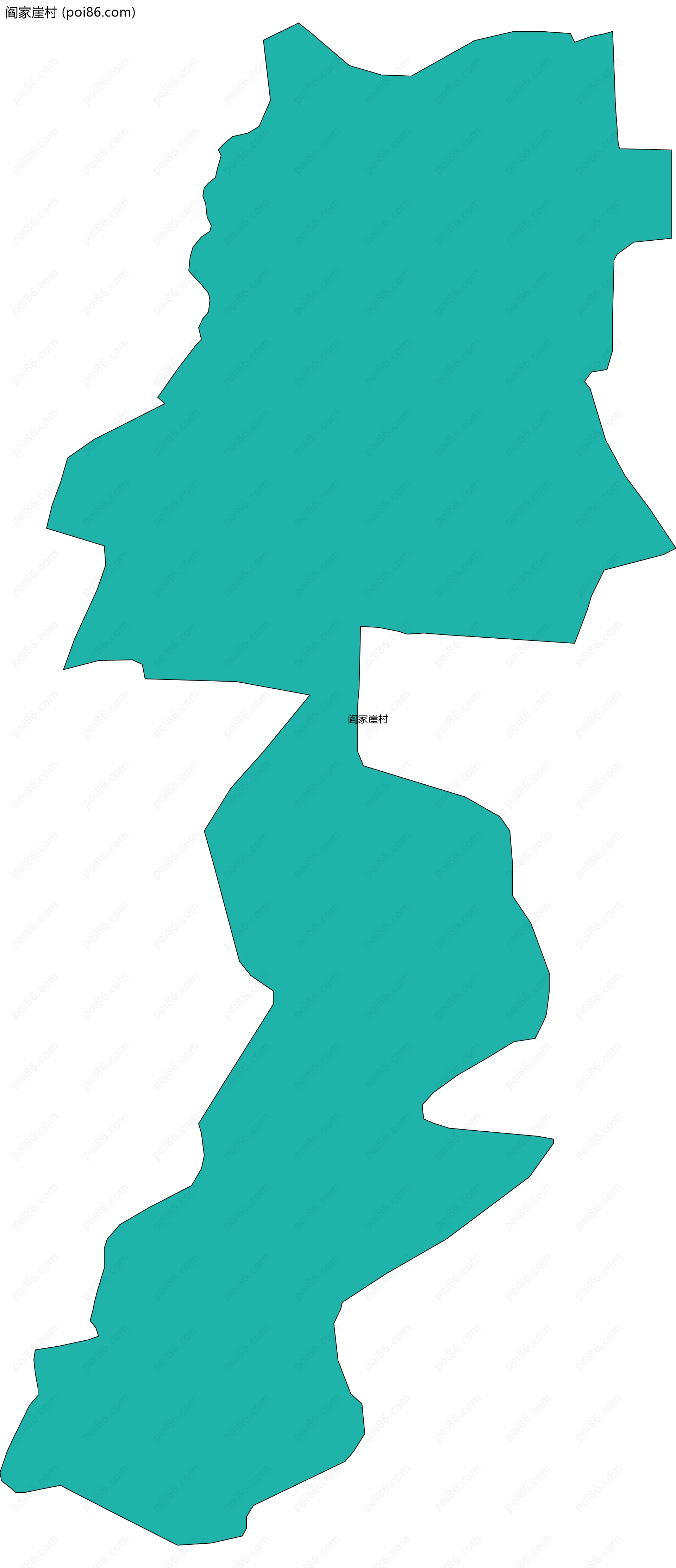 阎家崖村边界地图