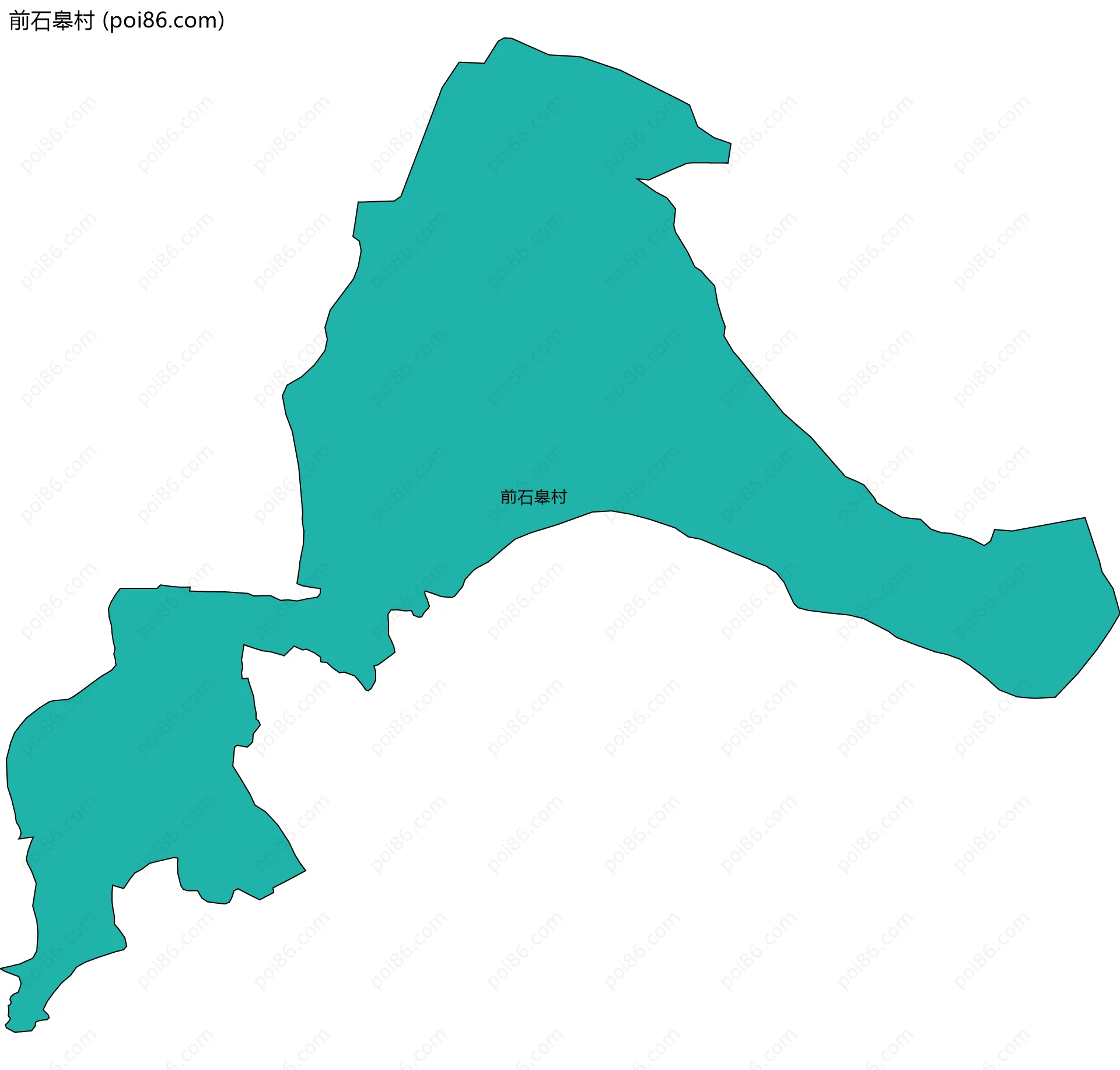 前石皋村边界地图