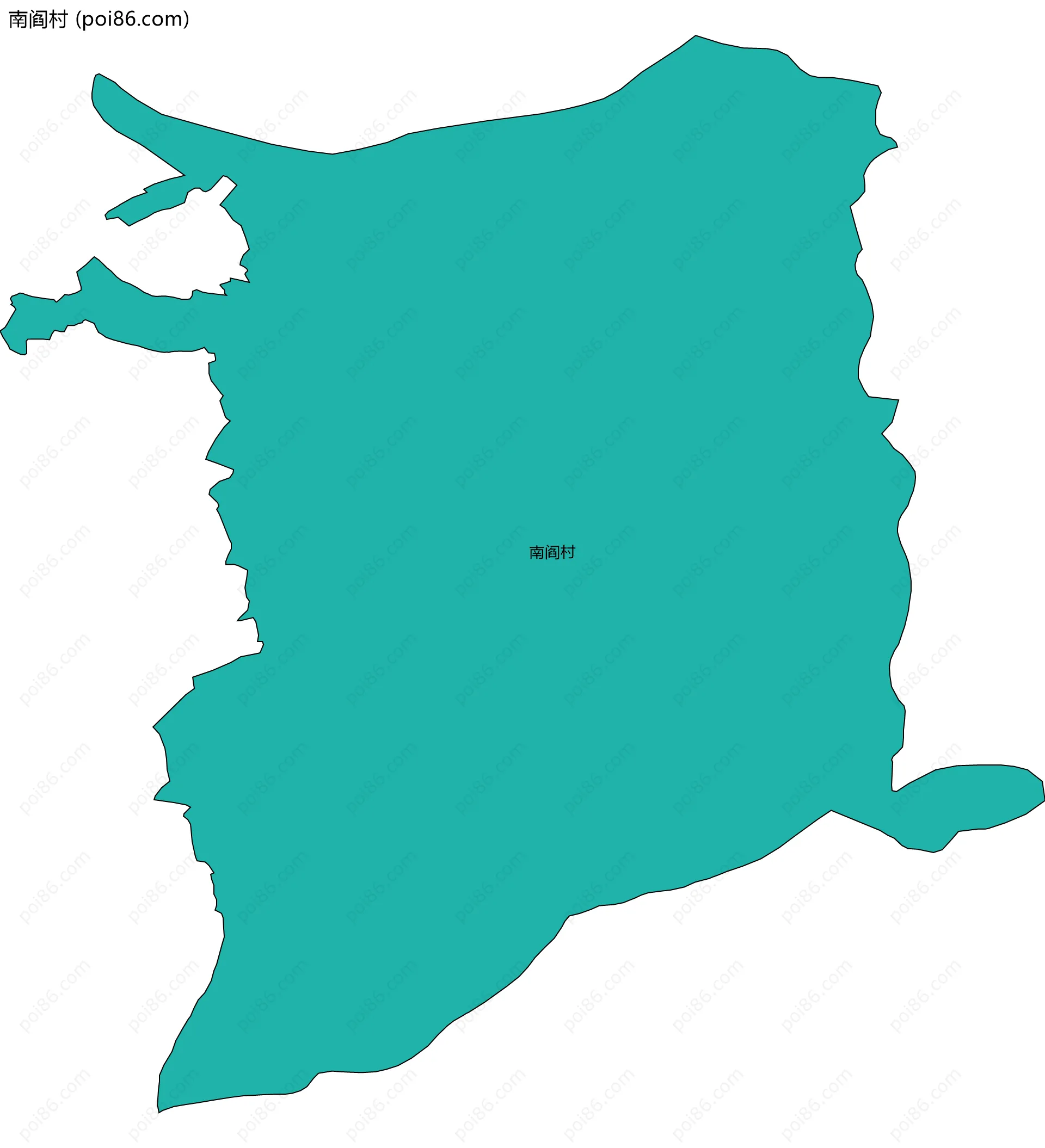 南阎村边界地图