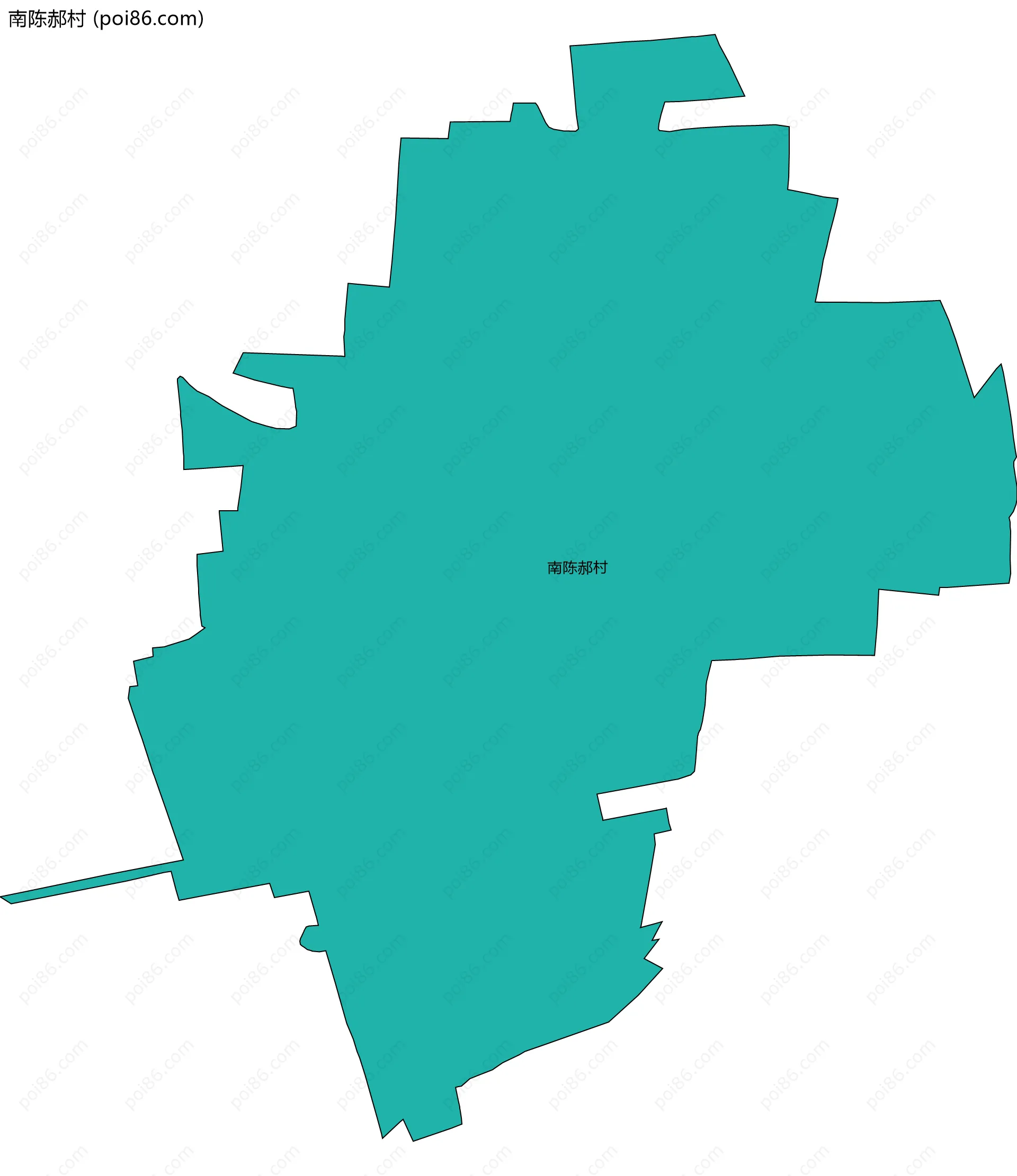 南陈郝村边界地图