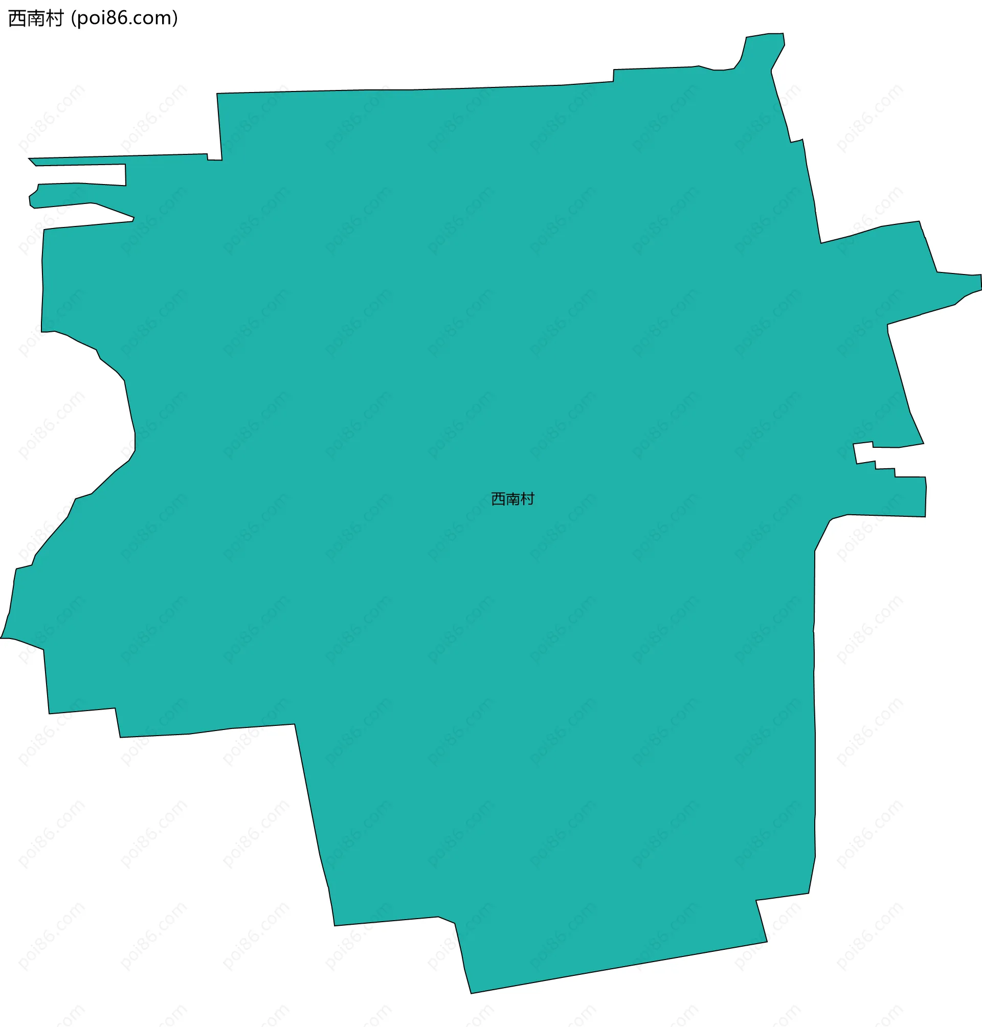 西南村边界地图