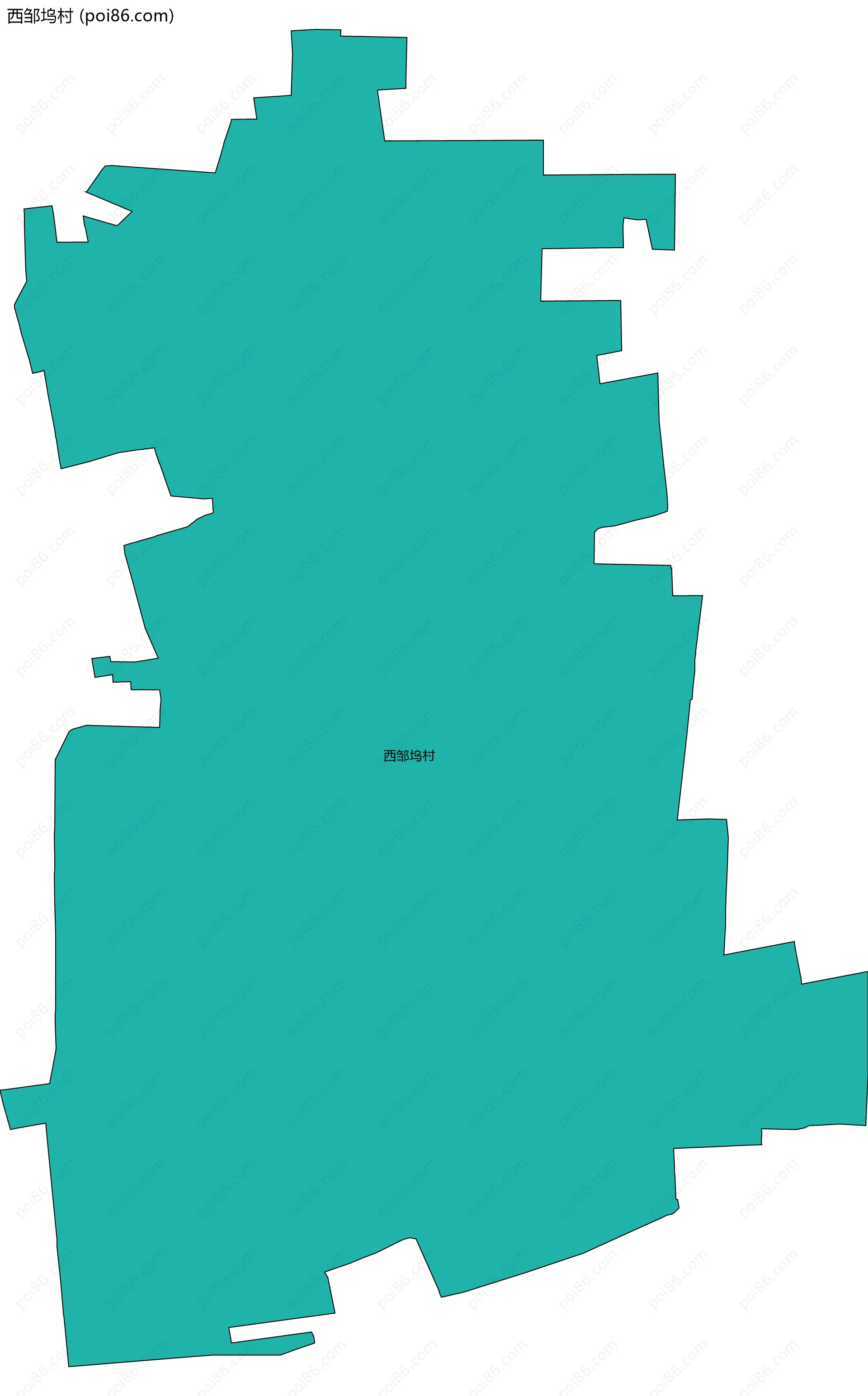 西邹坞村边界地图