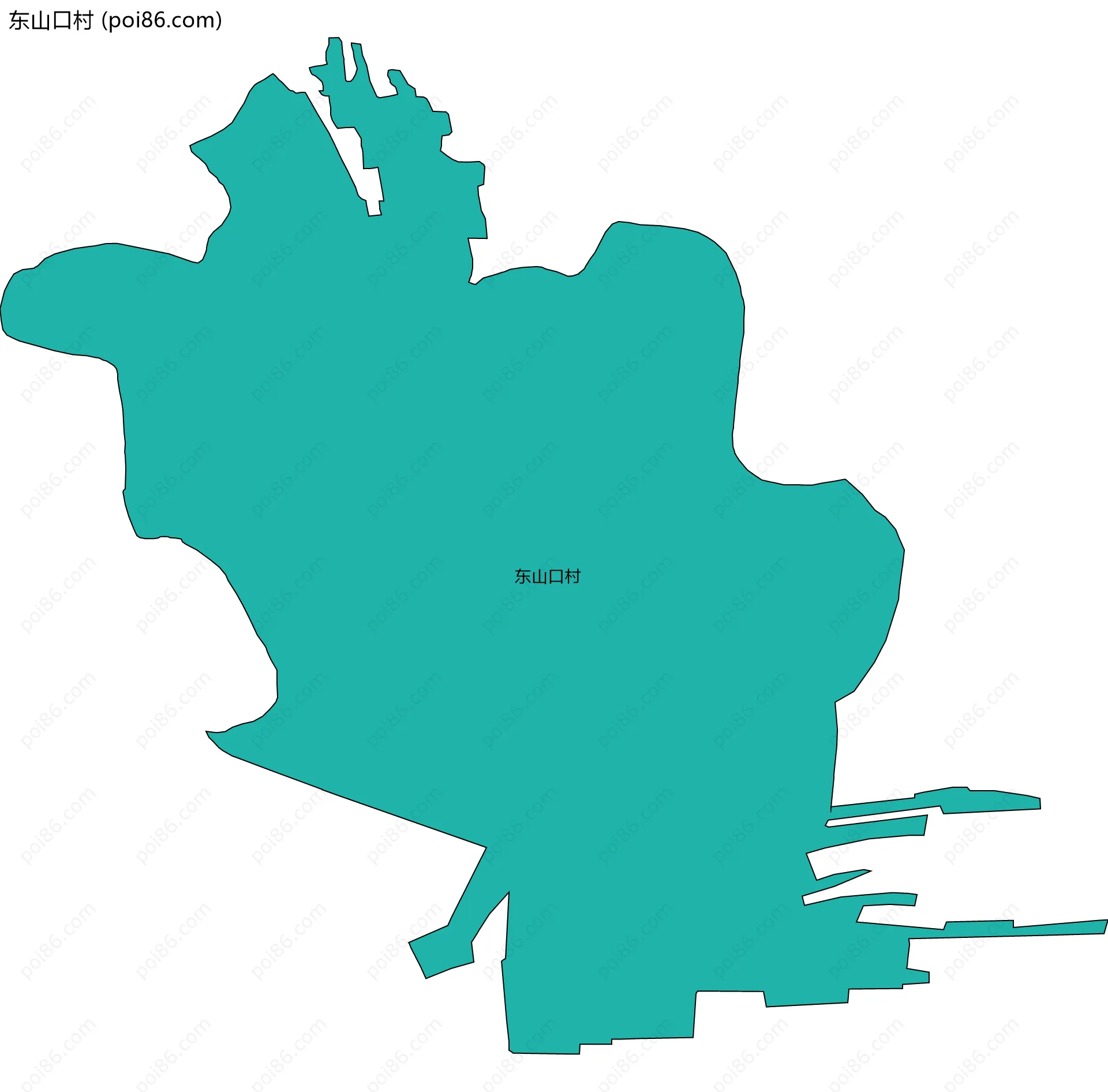 东山口村边界地图