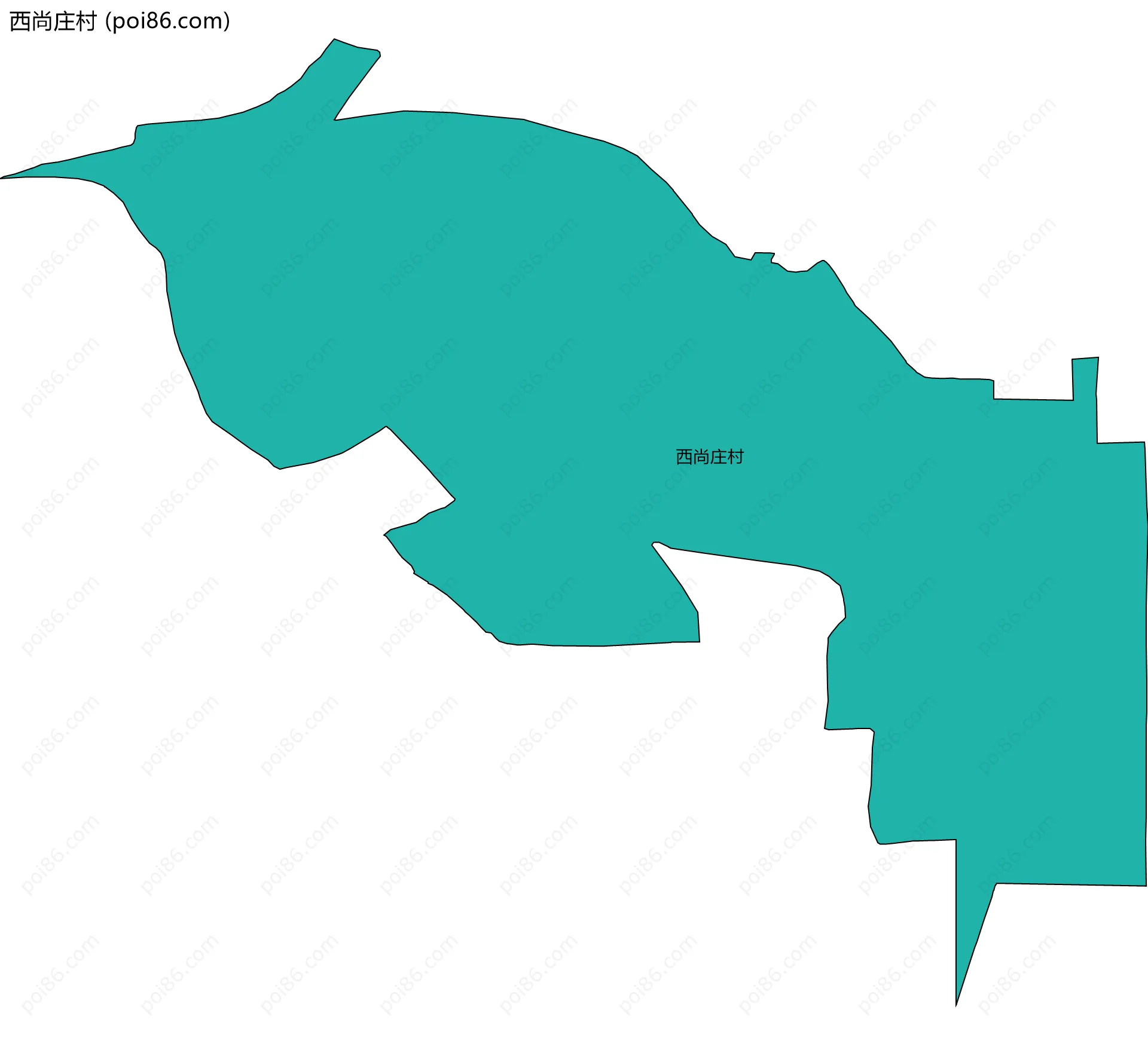 西尚庄村边界地图
