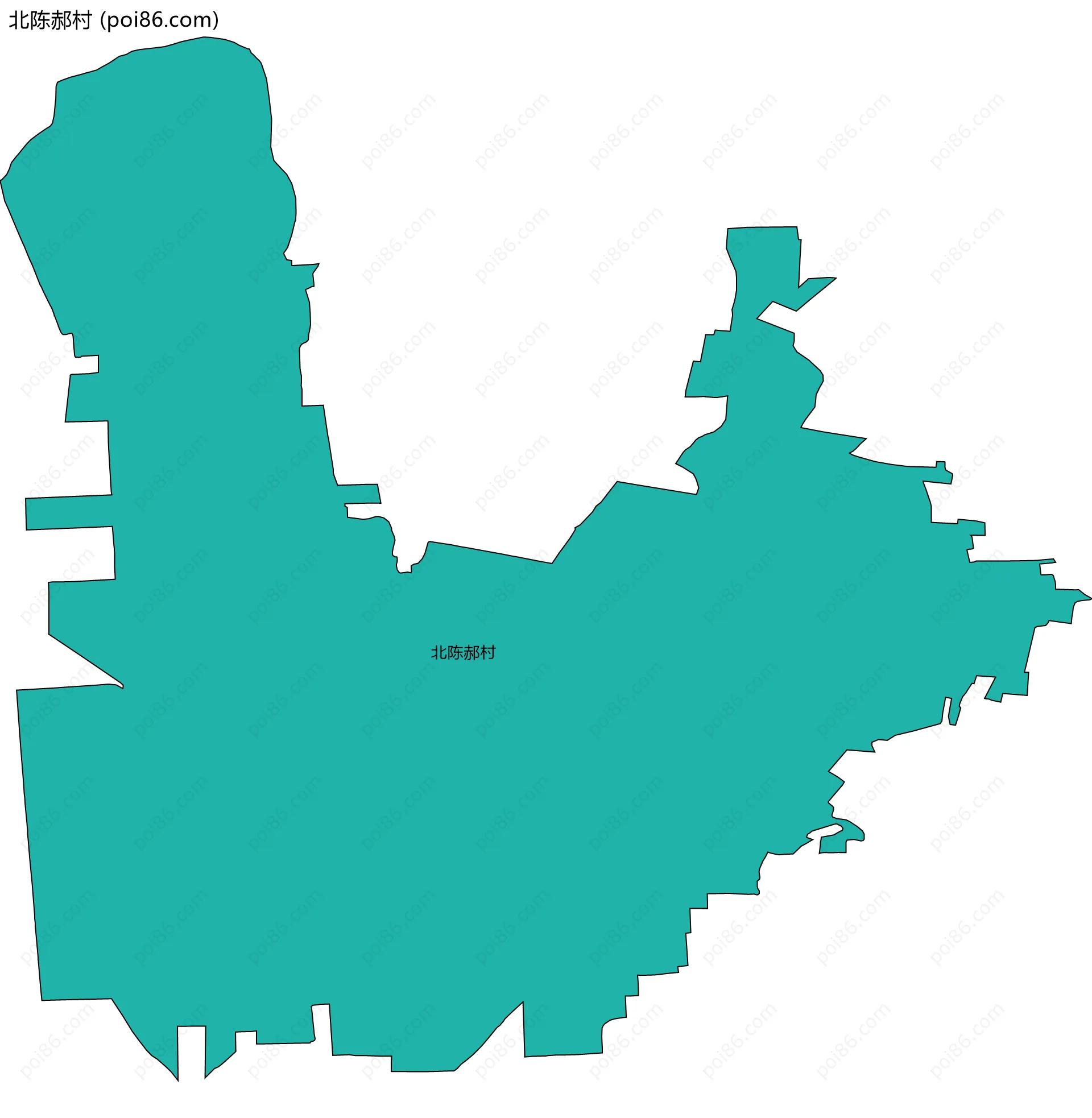 北陈郝村边界地图