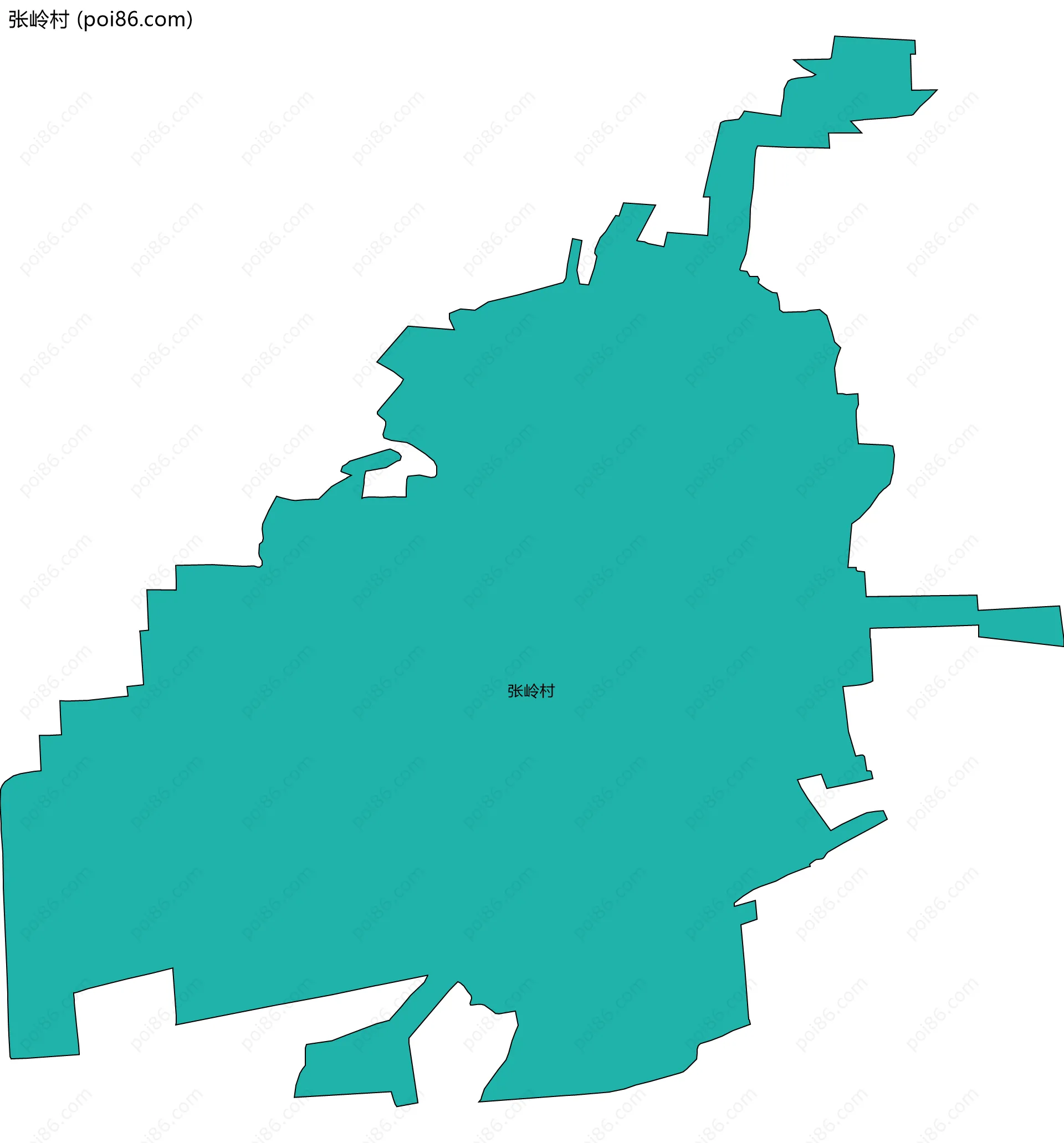 张岭村边界地图