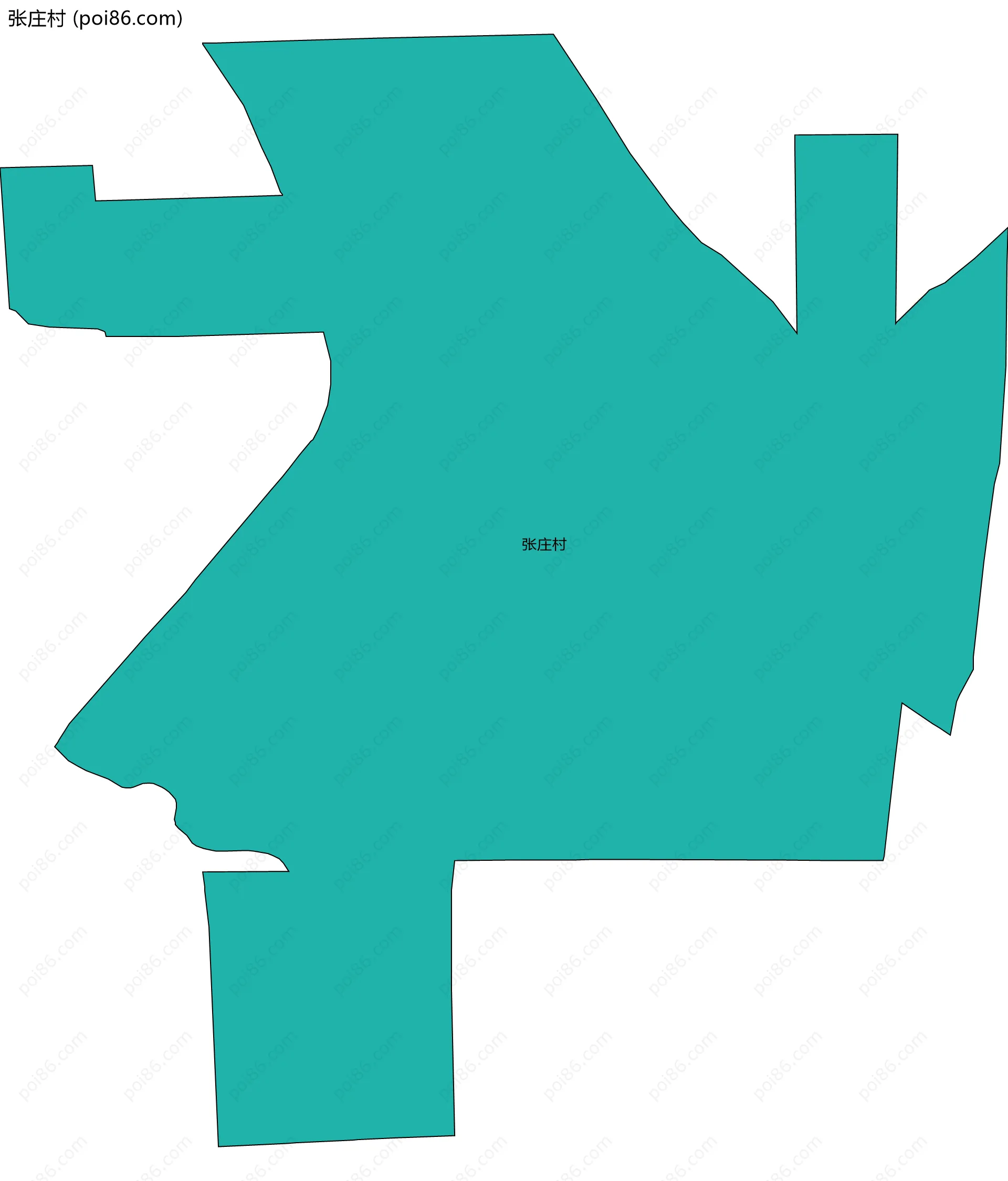 张庄村边界地图