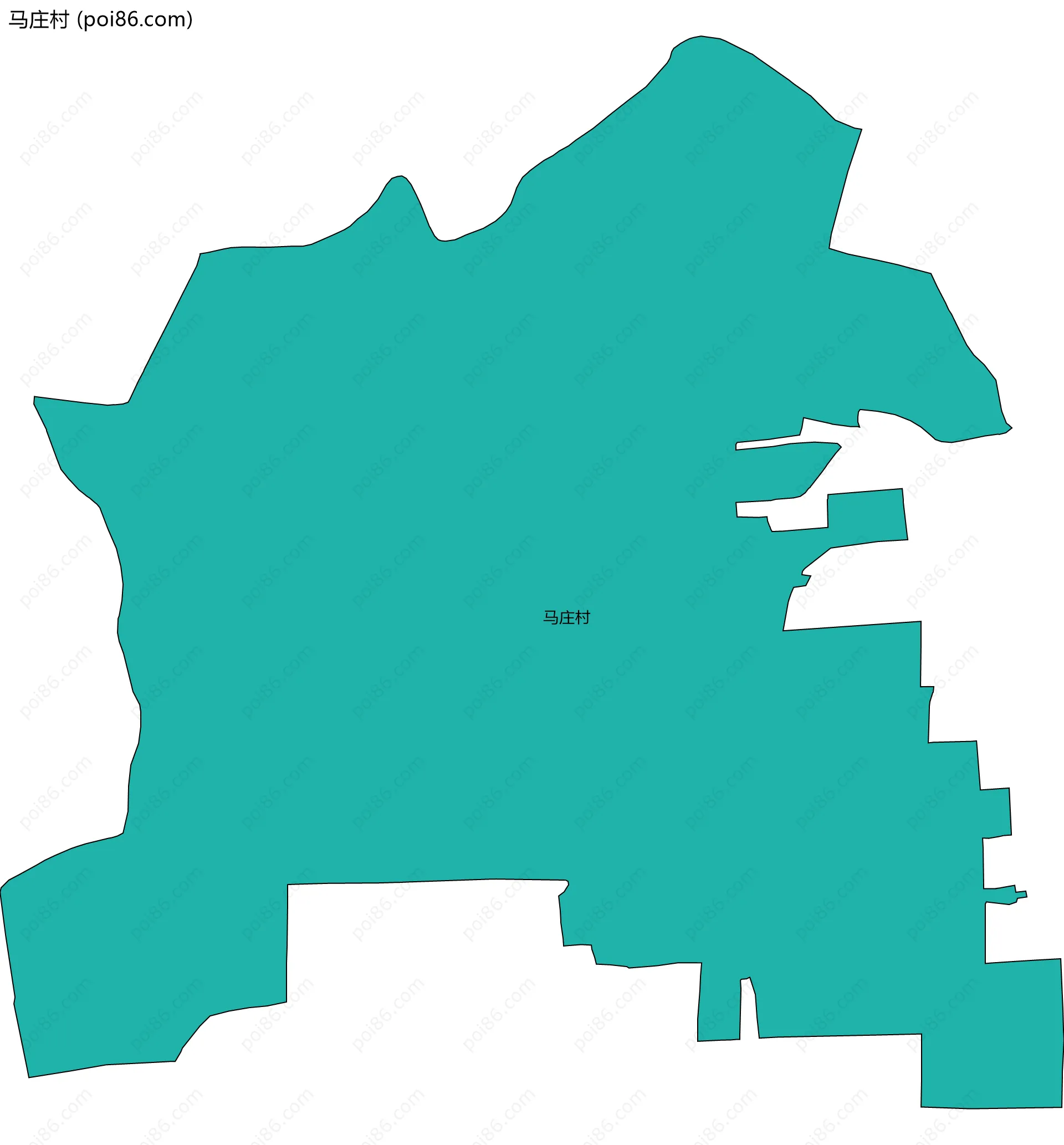 马庄村边界地图