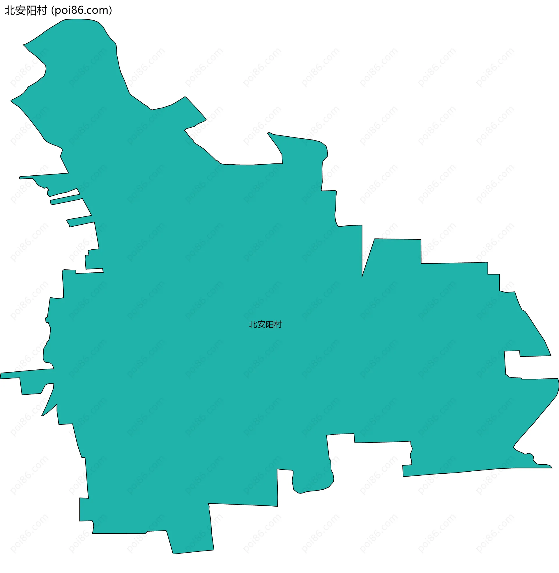 北安阳村边界地图