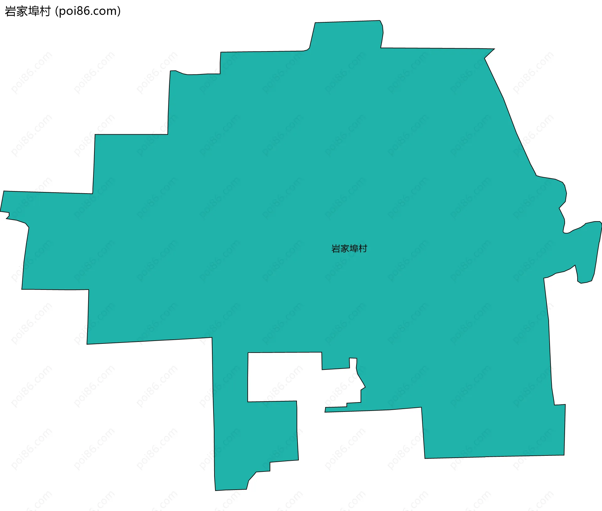 岩家埠村边界地图
