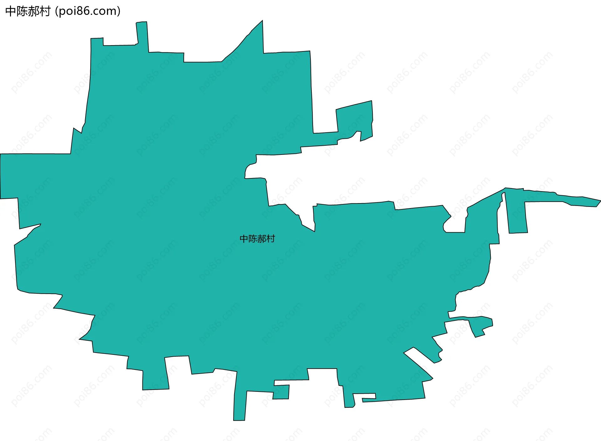 中陈郝村边界地图