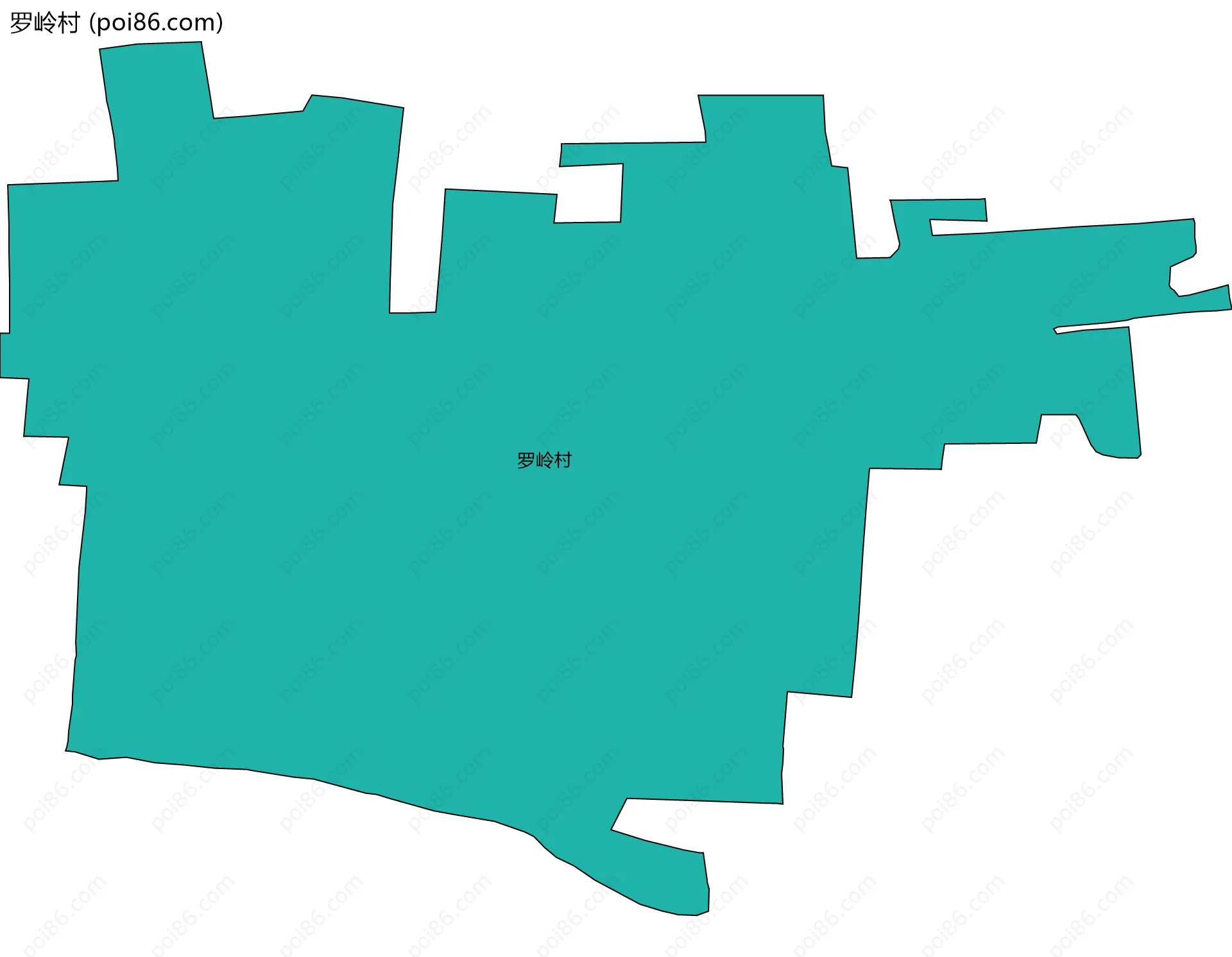罗岭村边界地图