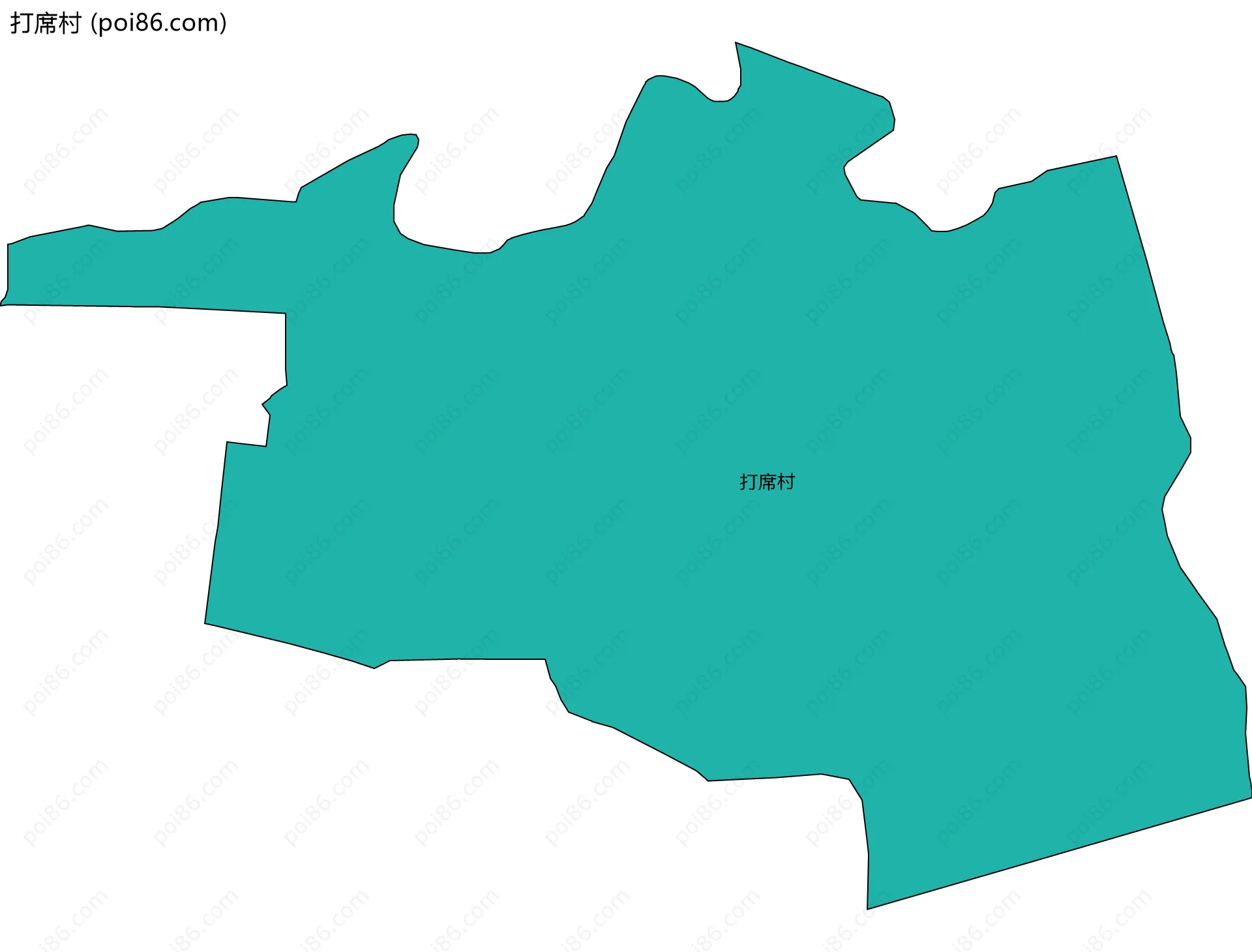 打席村边界地图