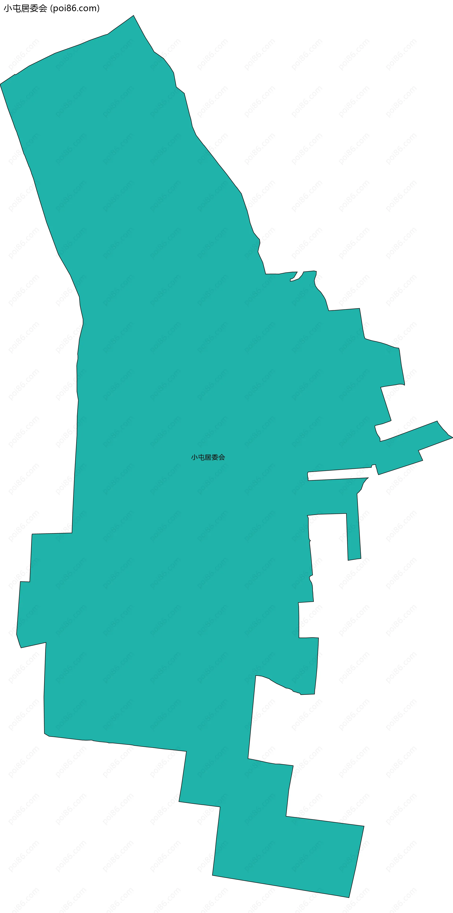 小屯居委会边界地图