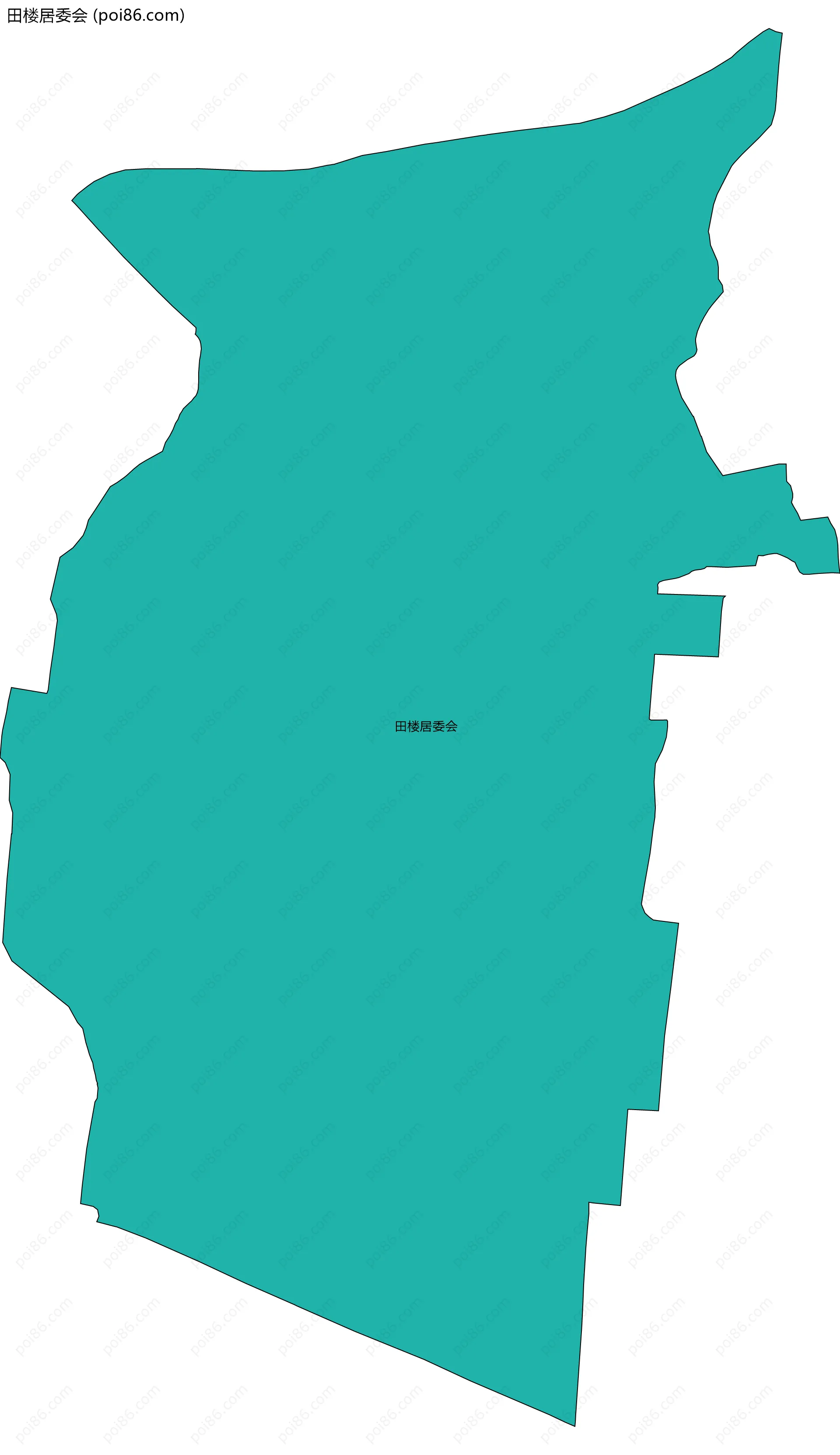 田楼居委会边界地图