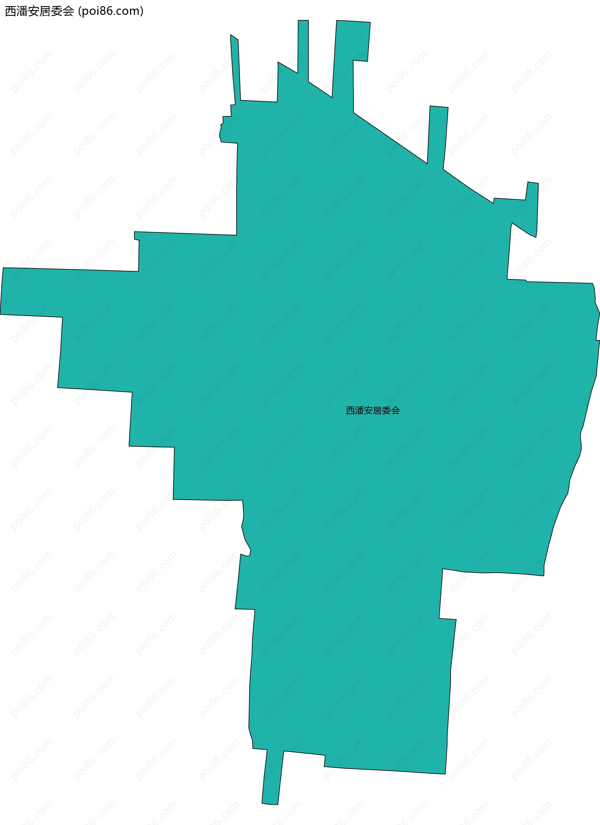 西潘安居委会边界地图