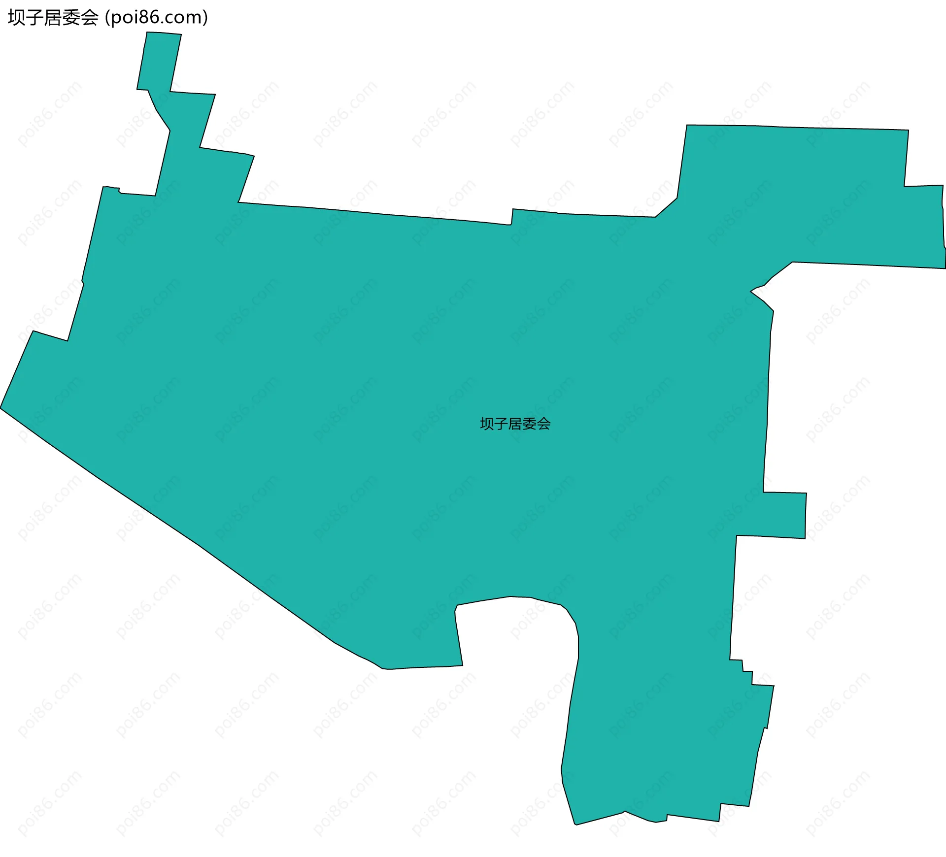 坝子居委会边界地图