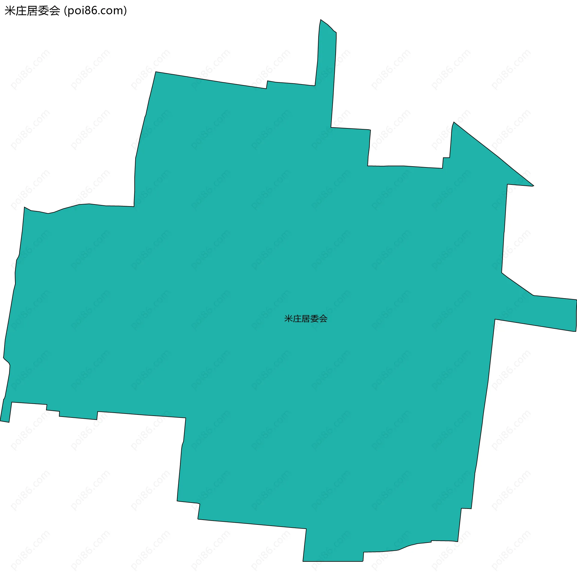 米庄居委会边界地图