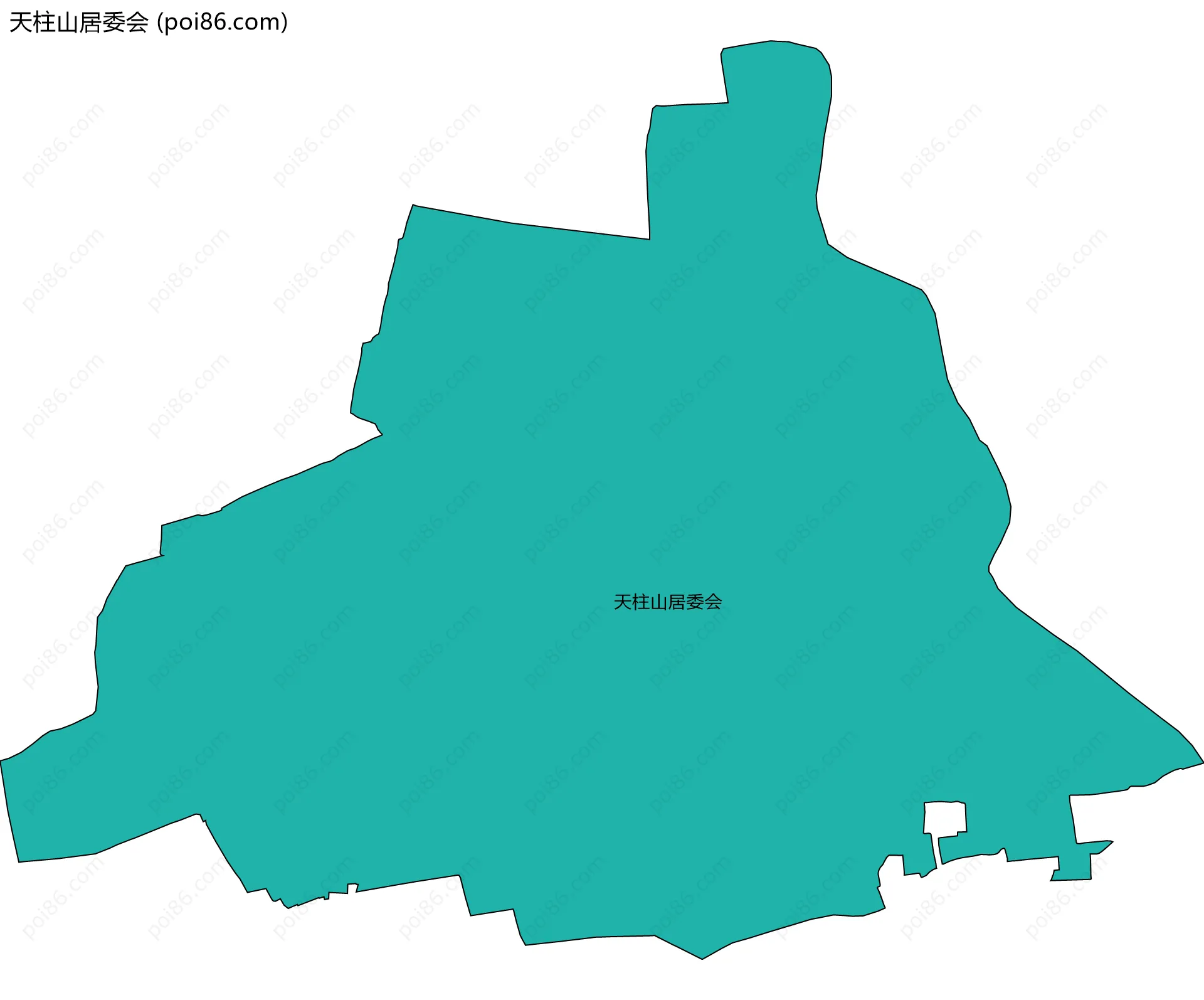 天柱山居委会边界地图