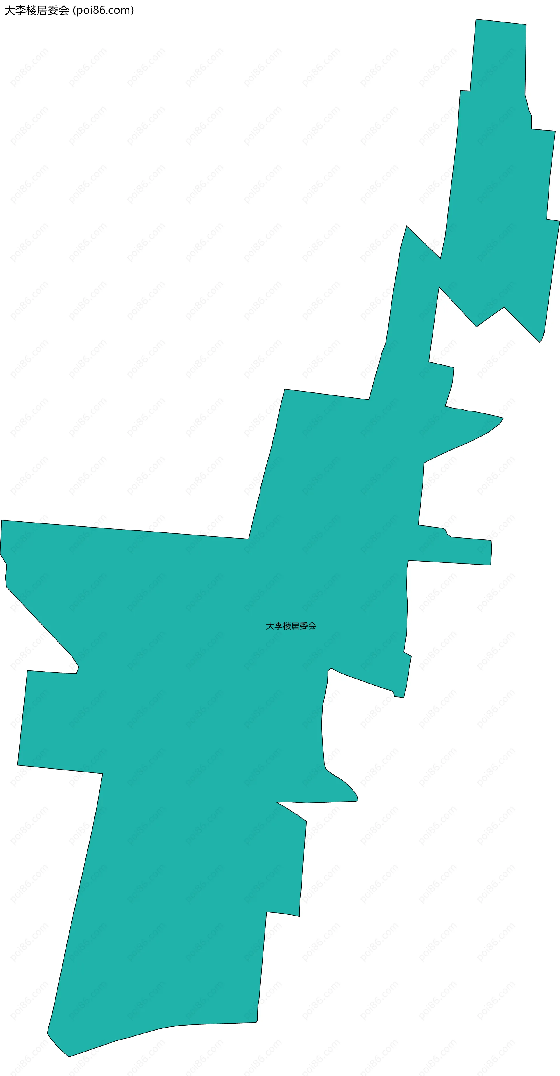 大李楼居委会边界地图