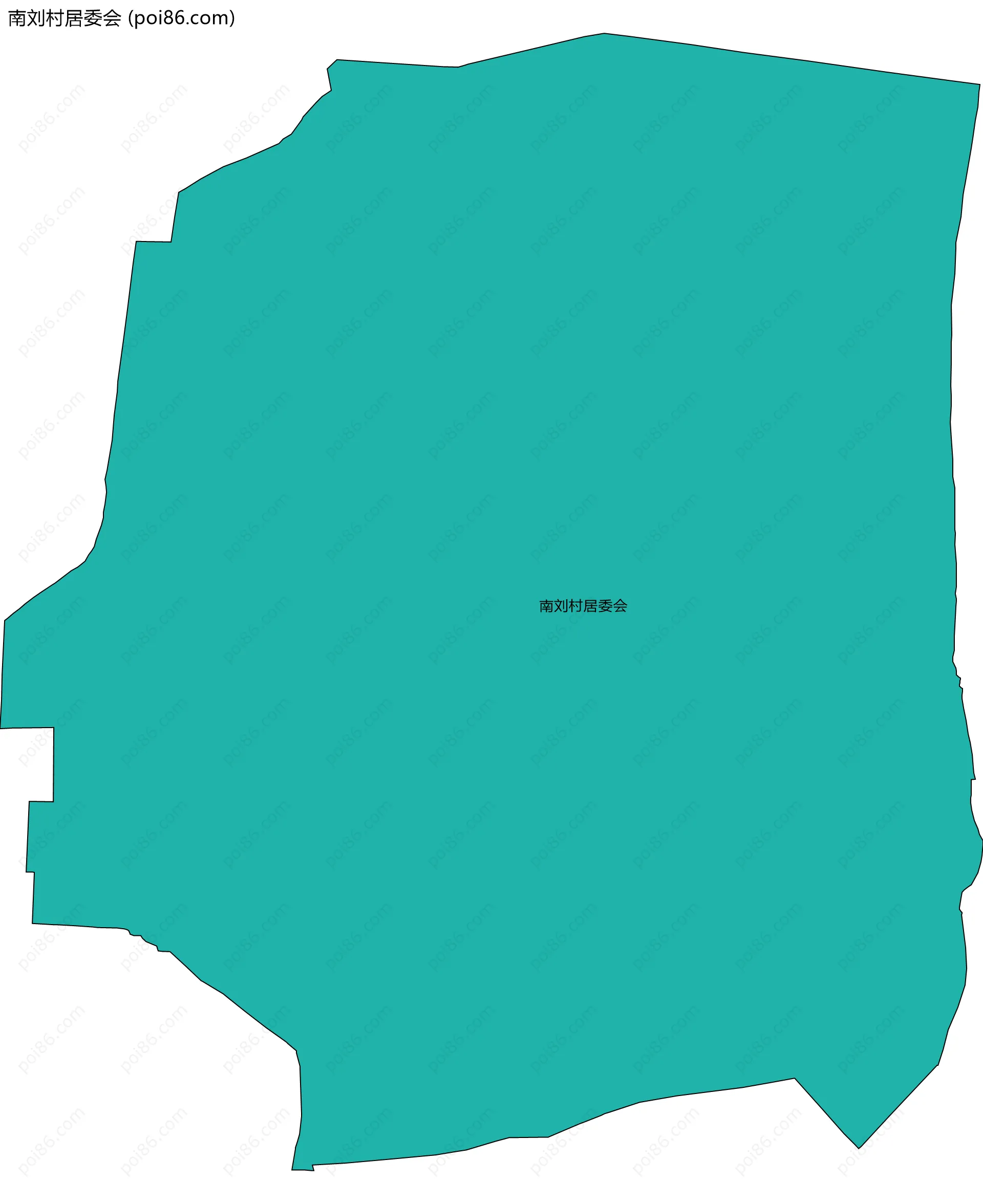 南刘村居委会边界地图