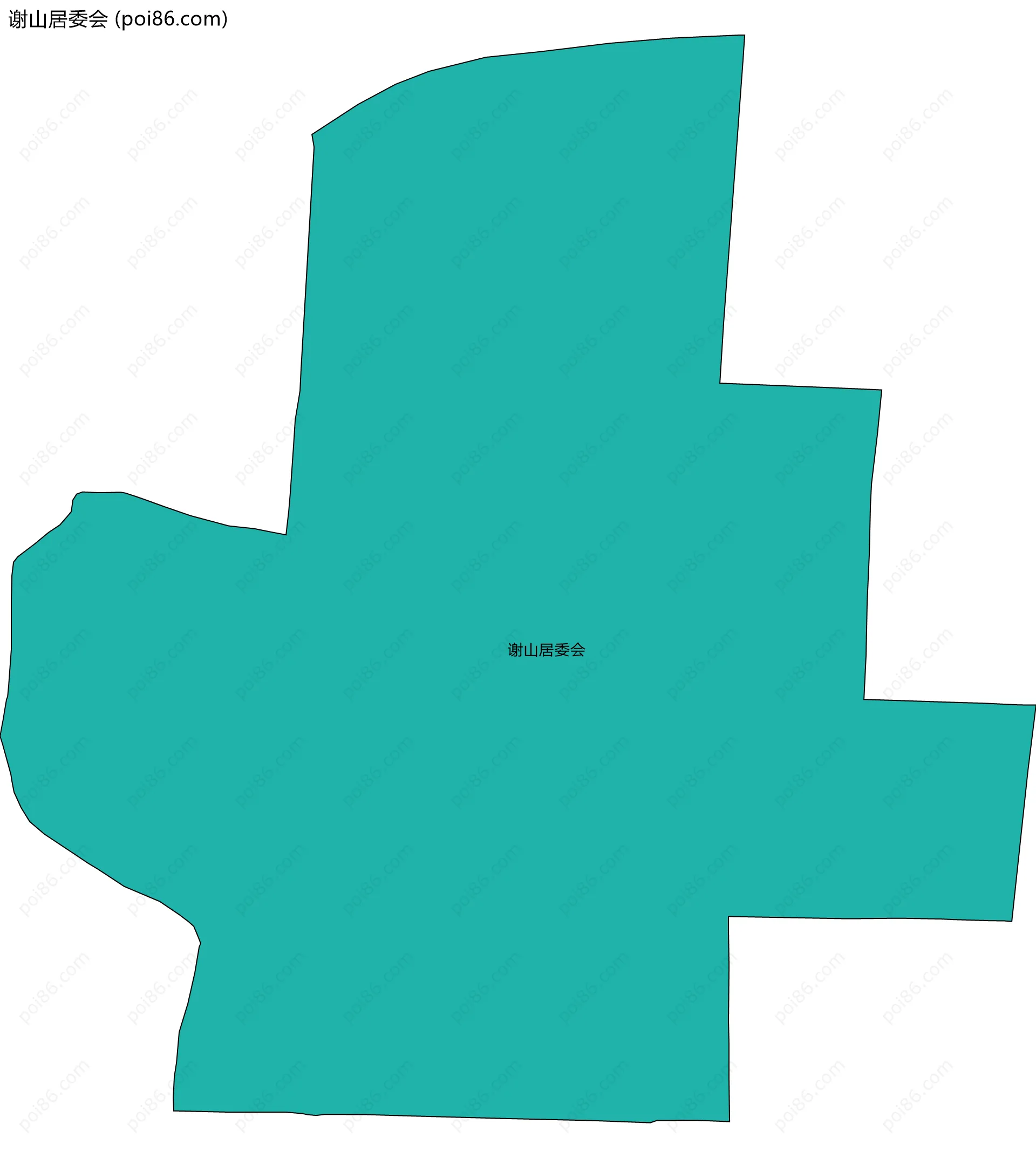 谢山居委会边界地图