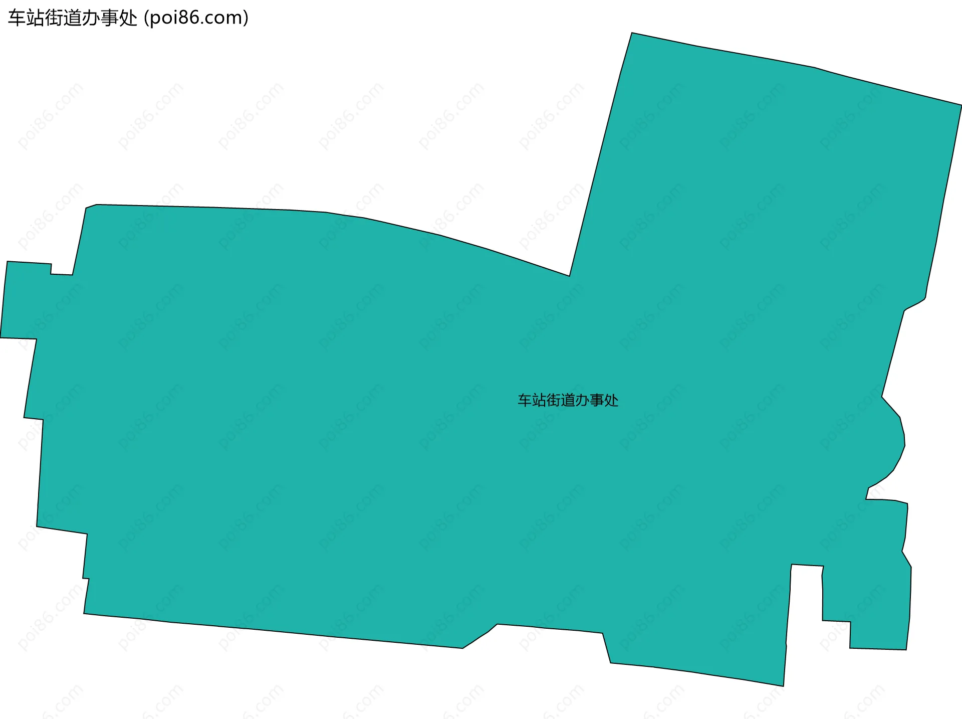 车站街道办事处边界地图