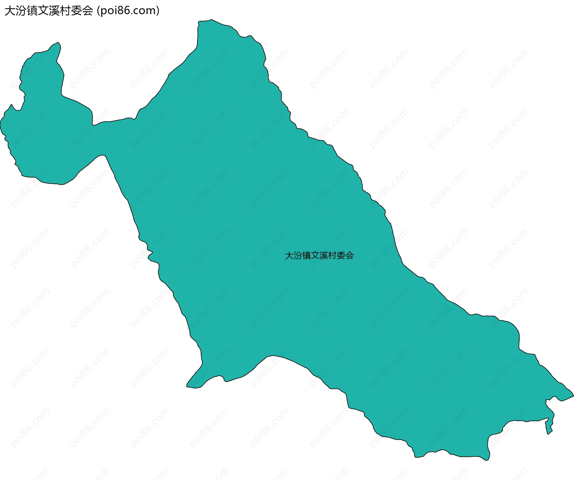 大汾镇文溪村委会边界地图