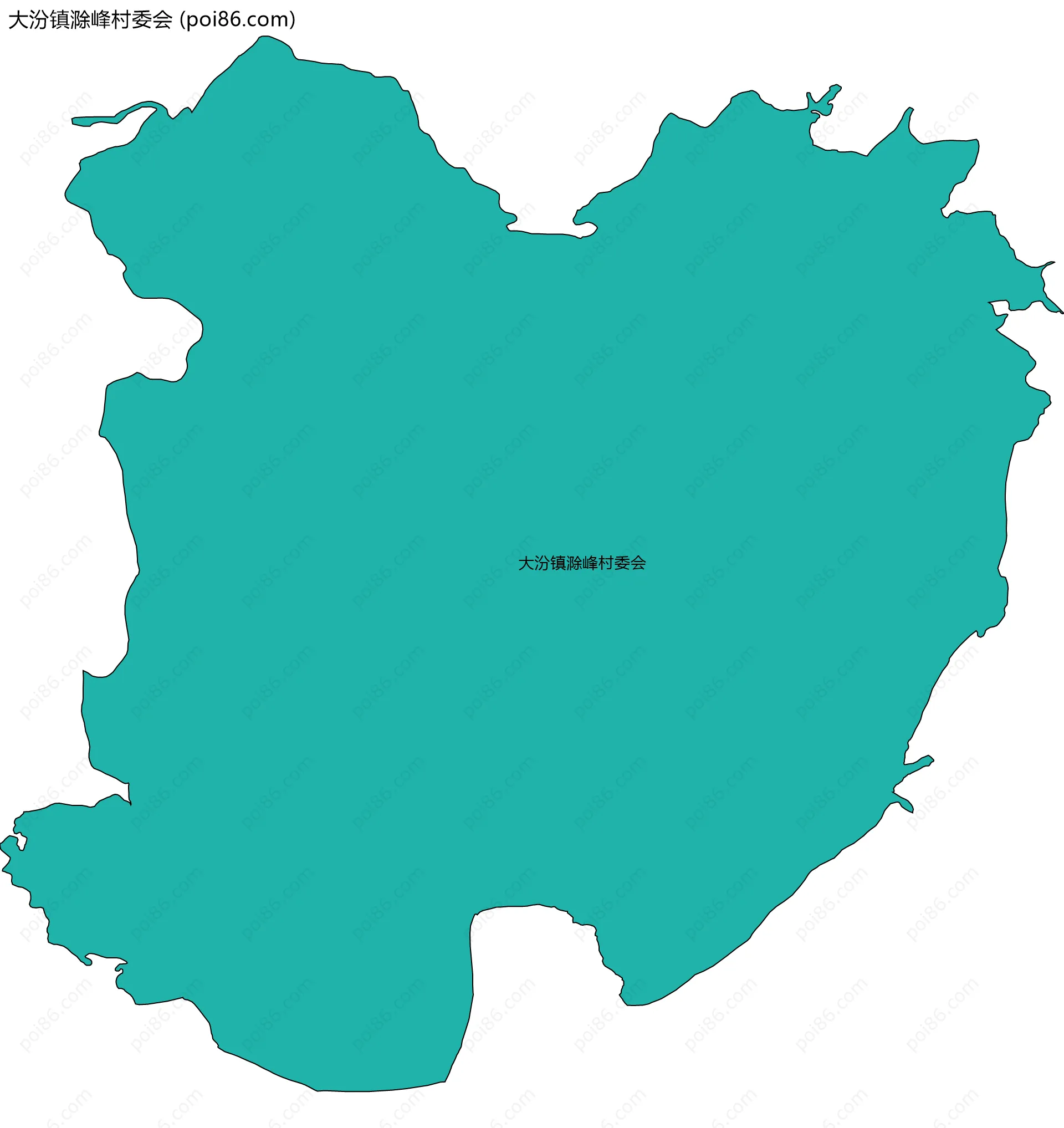 大汾镇滁峰村委会边界地图