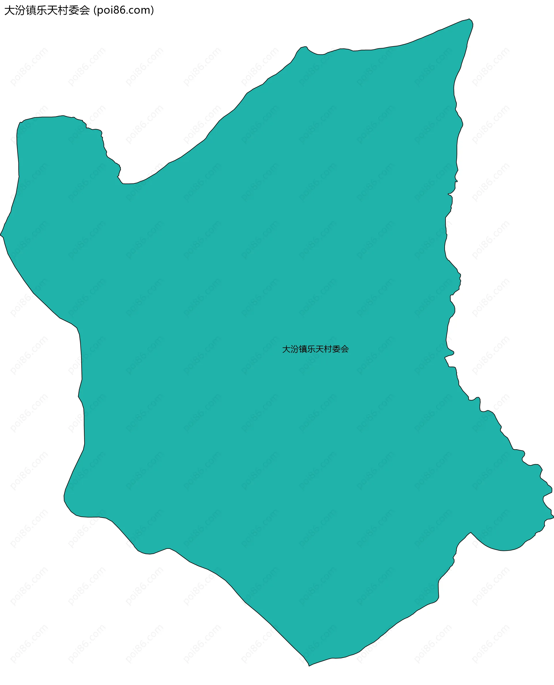 大汾镇乐天村委会边界地图