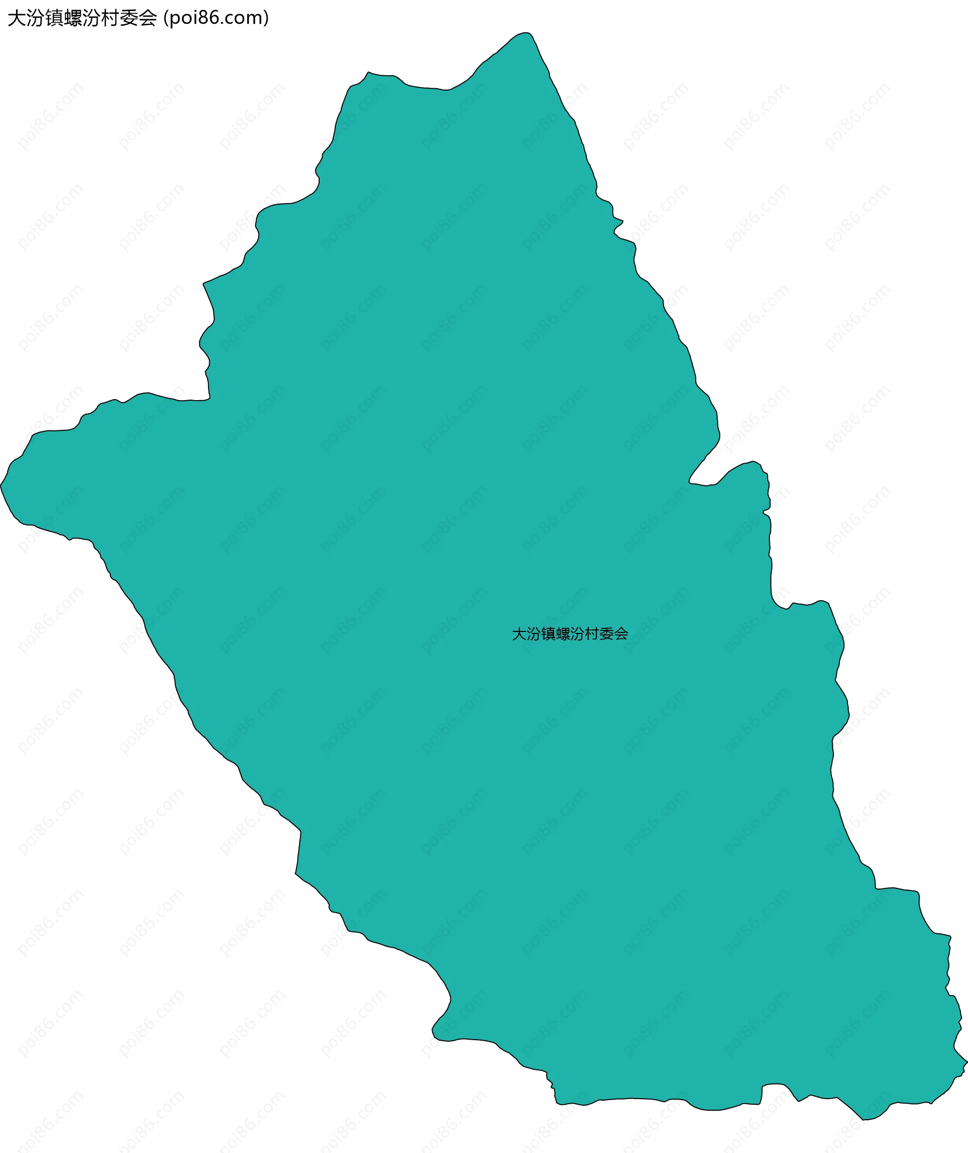 大汾镇螺汾村委会边界地图