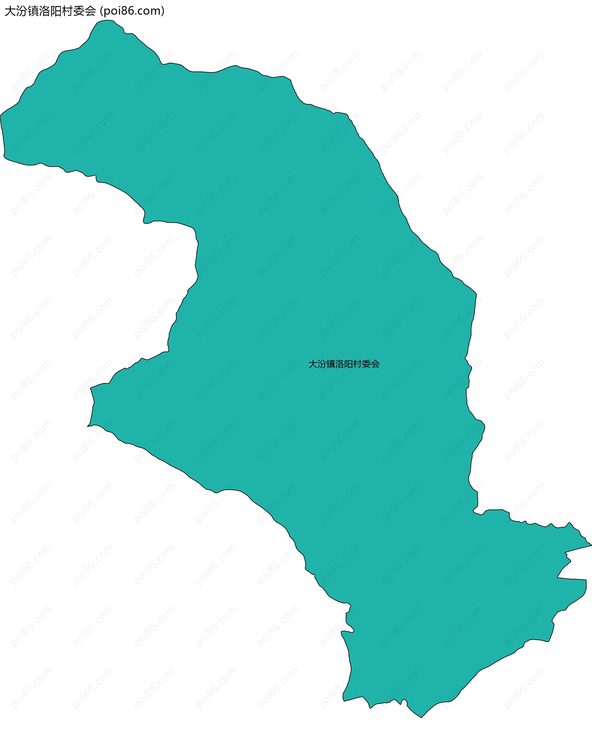 大汾镇洛阳村委会边界地图