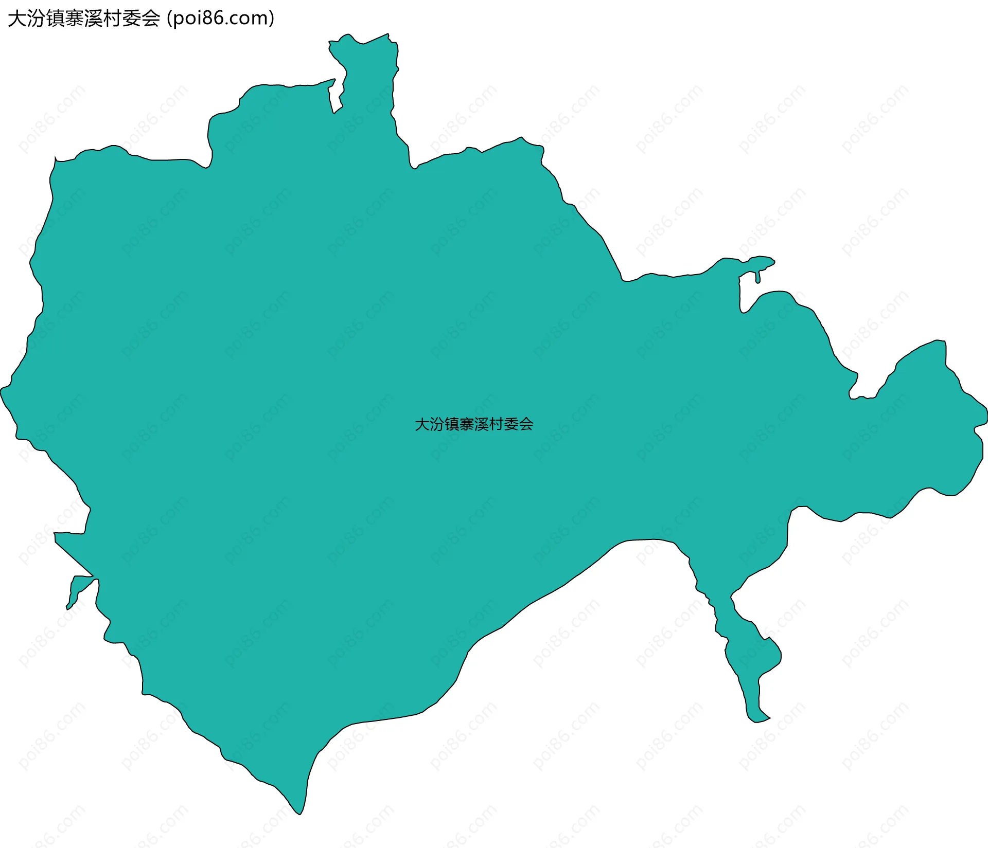 大汾镇寨溪村委会边界地图