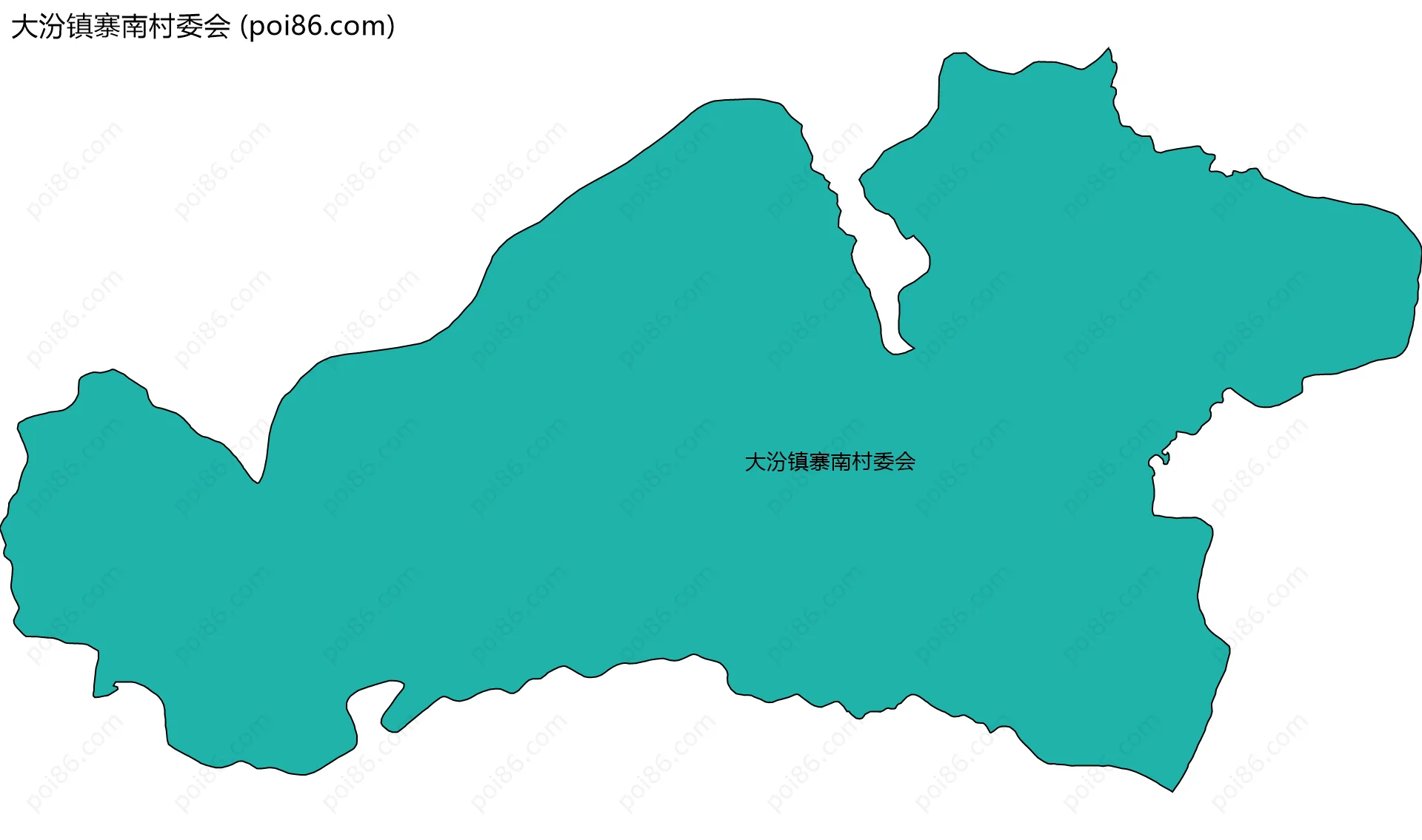 大汾镇寨南村委会边界地图