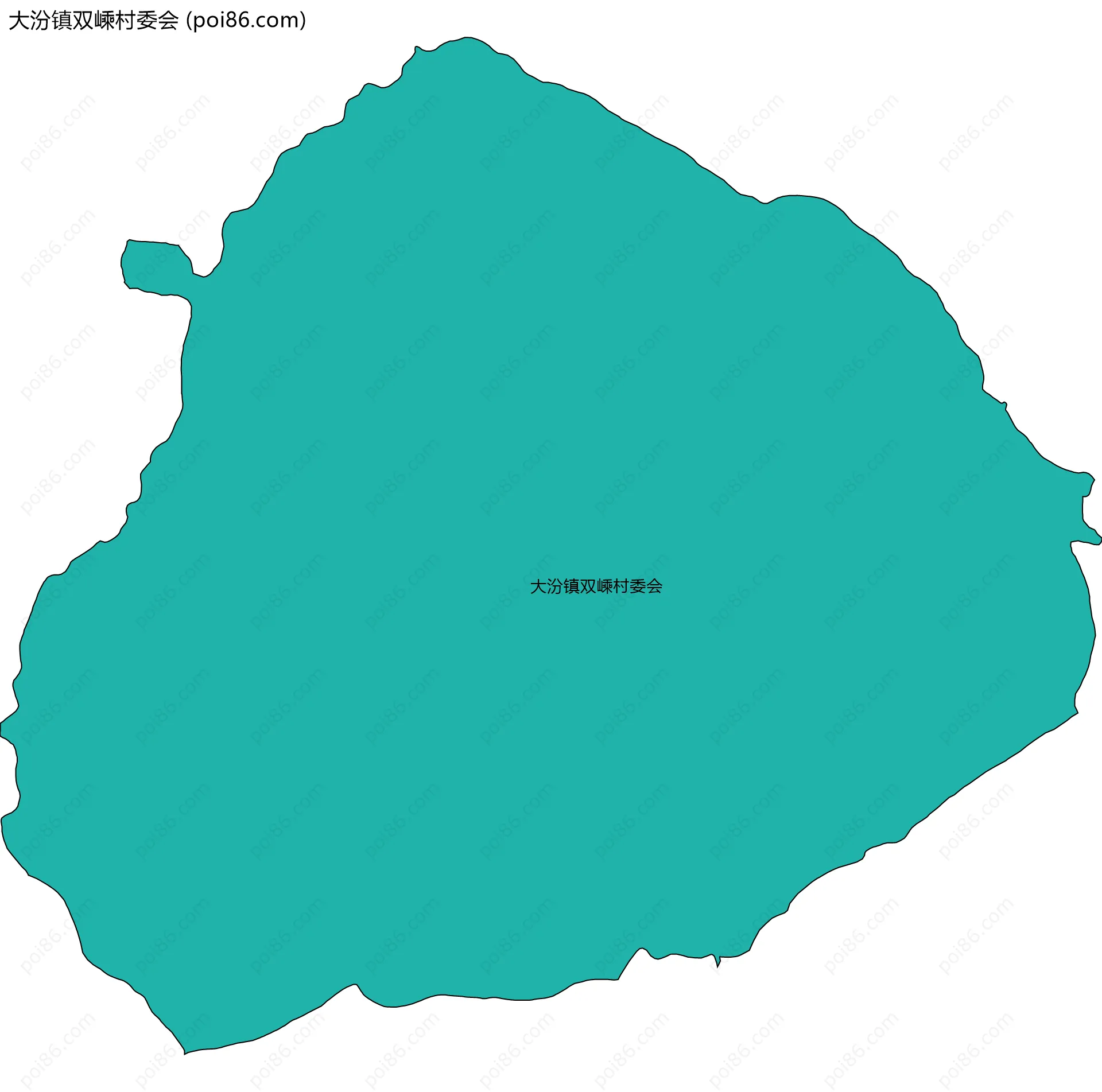 大汾镇双嵊村委会边界地图