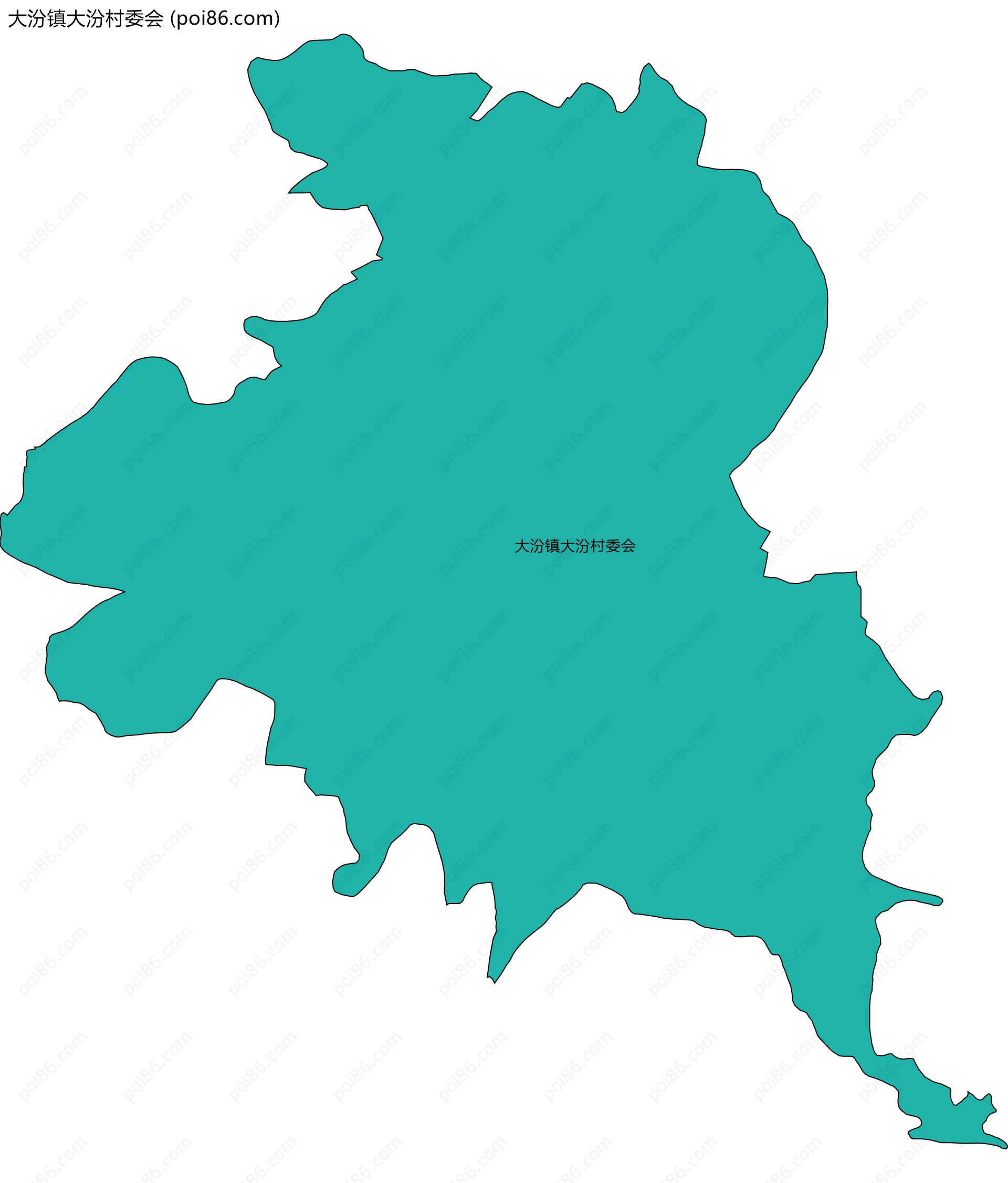 大汾镇大汾村委会边界地图